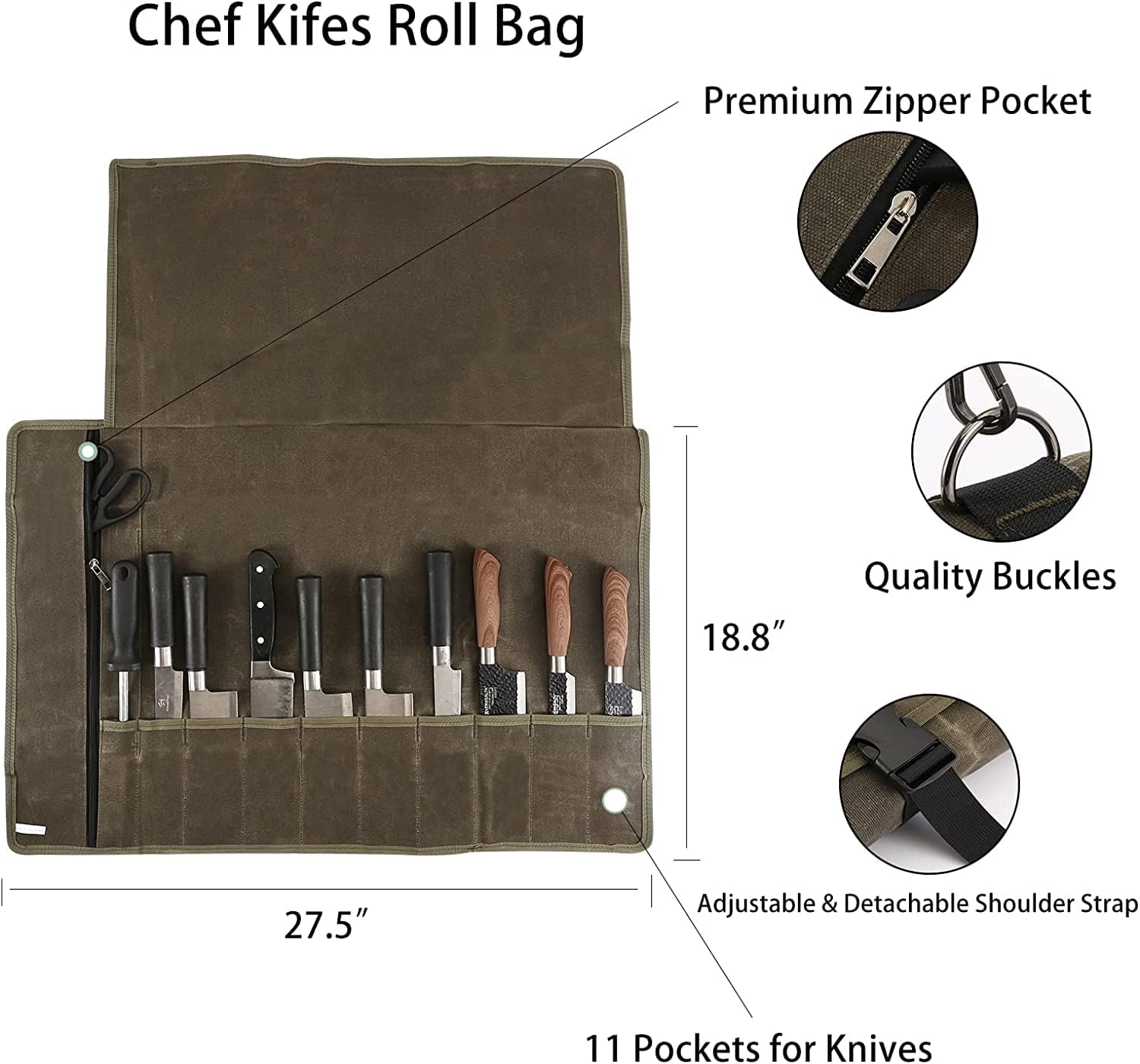 HERSENT Chefs Knife Roll Bag