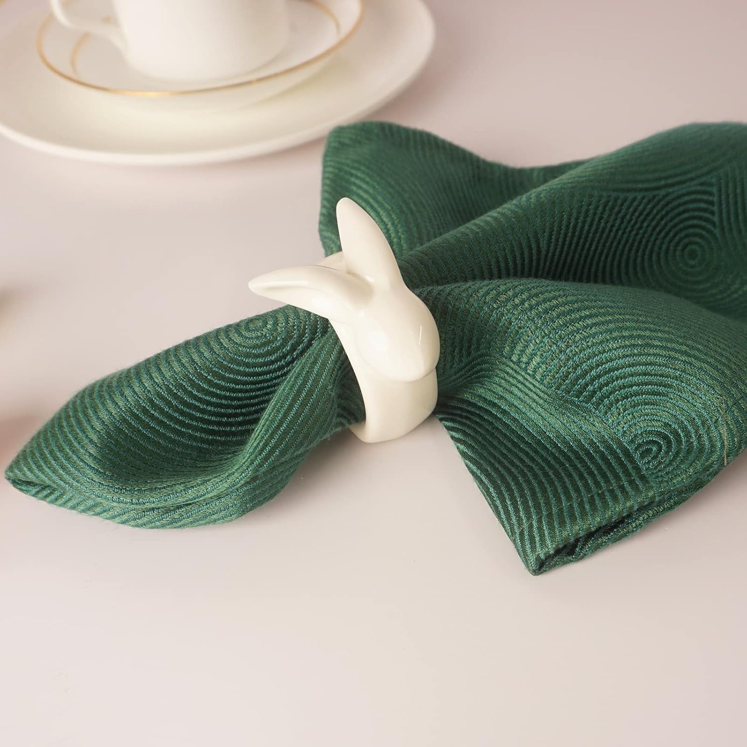Easter Bunny Napkin Rings Set of 6 - Perfect for Tables