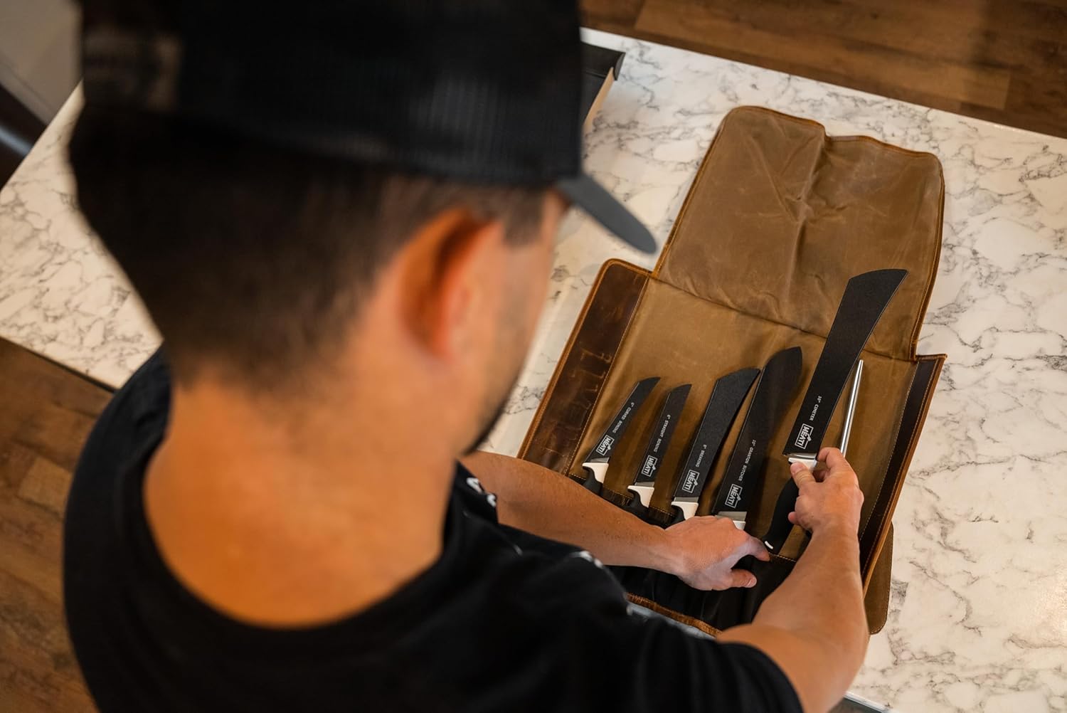 MEAT Leather Knife Rollup