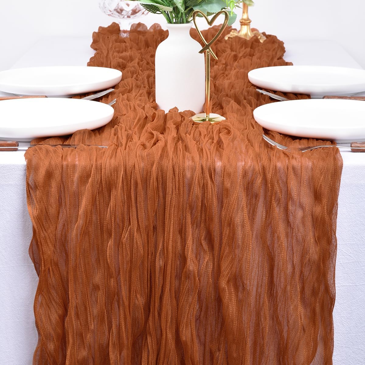 Perfect for Weddings 10ft Boho Gauze Table Runner