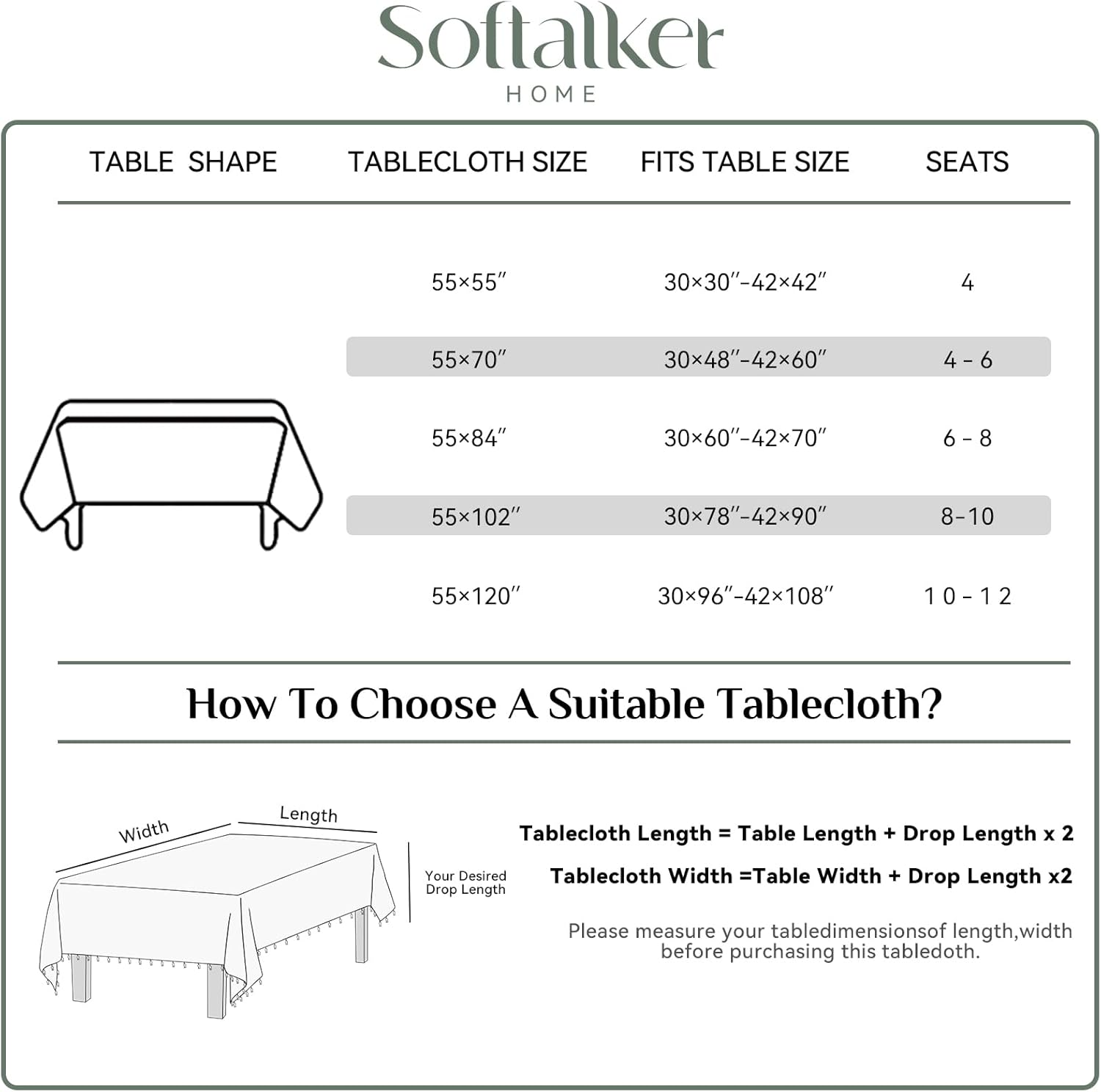 Gingham Tablecloth with Tassels Soft Elegant Leak-Proof Design