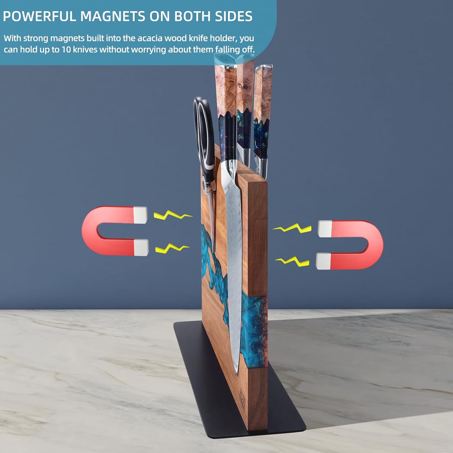 FINDKING Magnetic Knife Block Durable space-saving