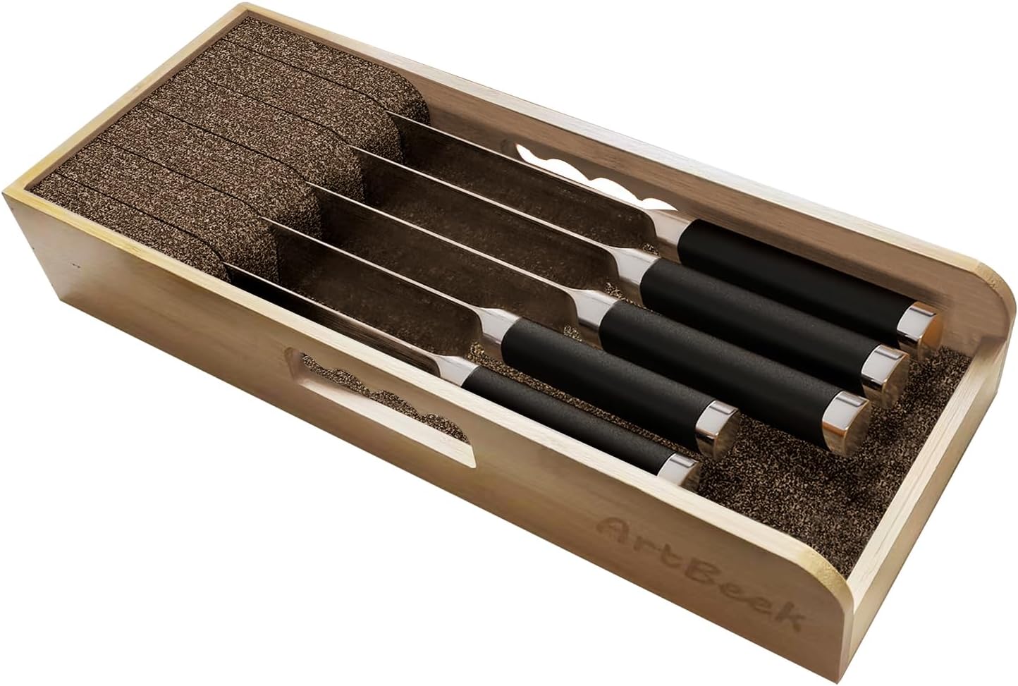 ArtBeek Universal Knife Holder Organizer Kit Bamboo Knives Holder