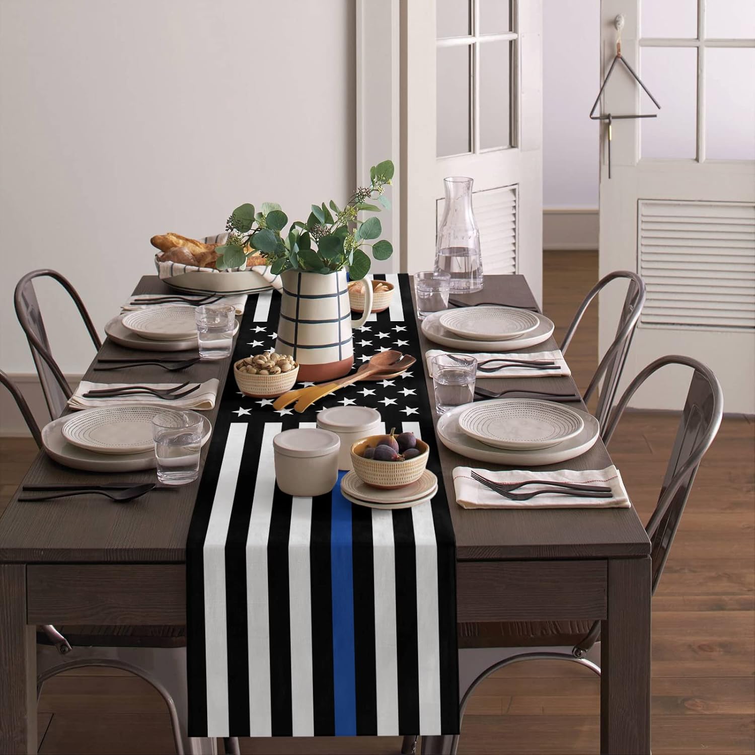 Durable Elegant Table Runner American Flag for Home Outdoor Use
