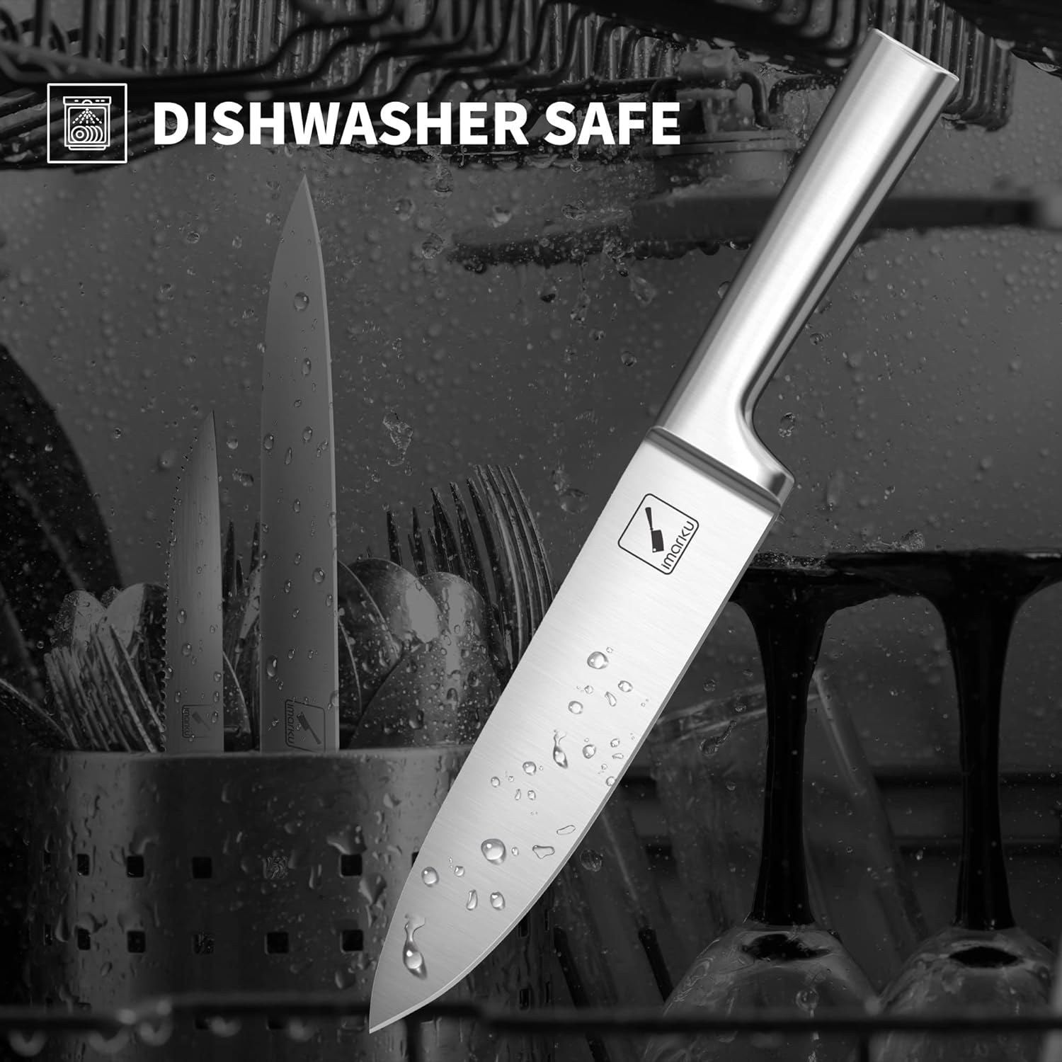 15-Piece Ultra-Sharp Japanese Stainless Steel Knife Set Ergonomic Design Dishwasher Safe