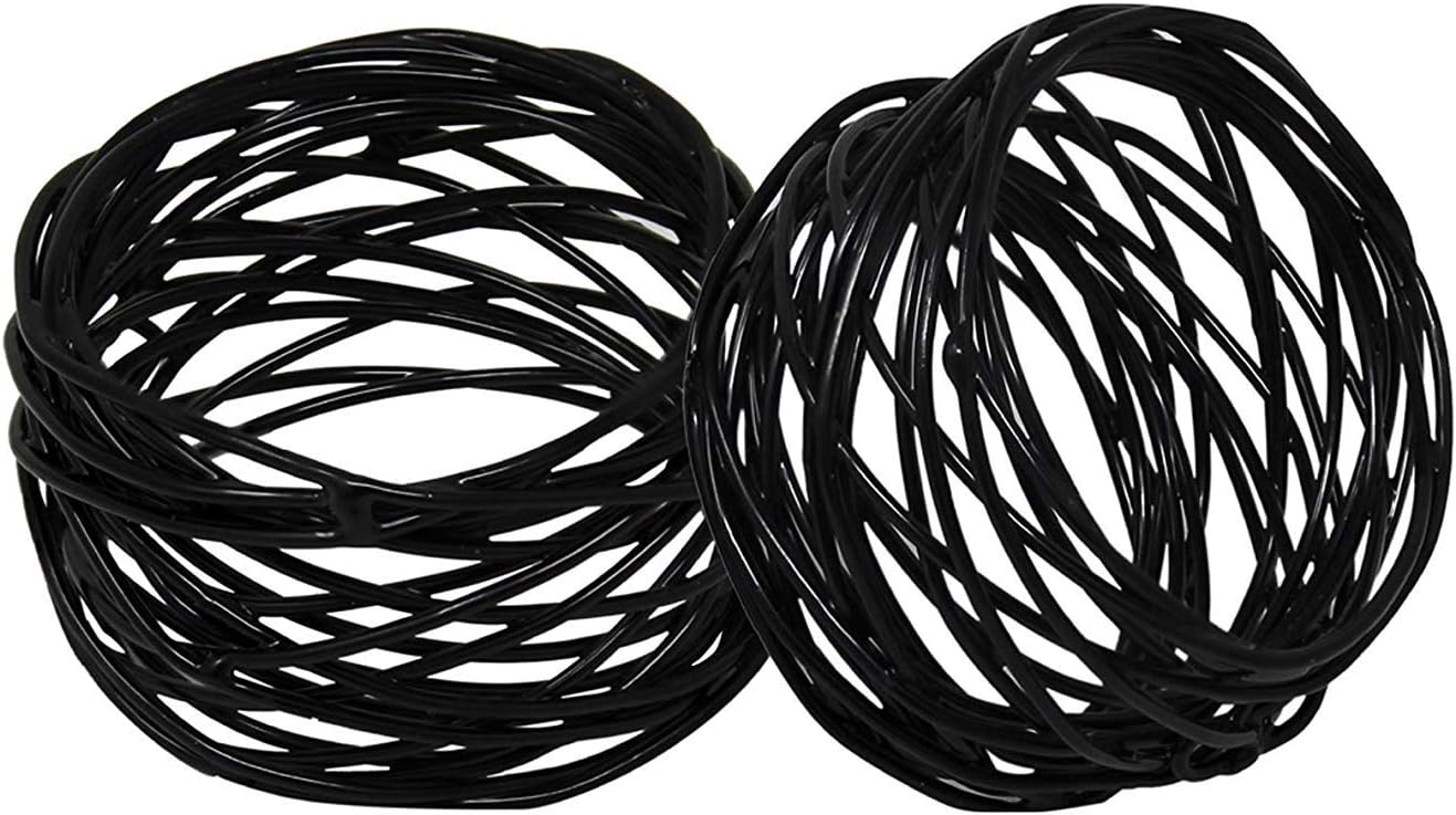 Kaizen Casa Black Napkin Rings Set 12