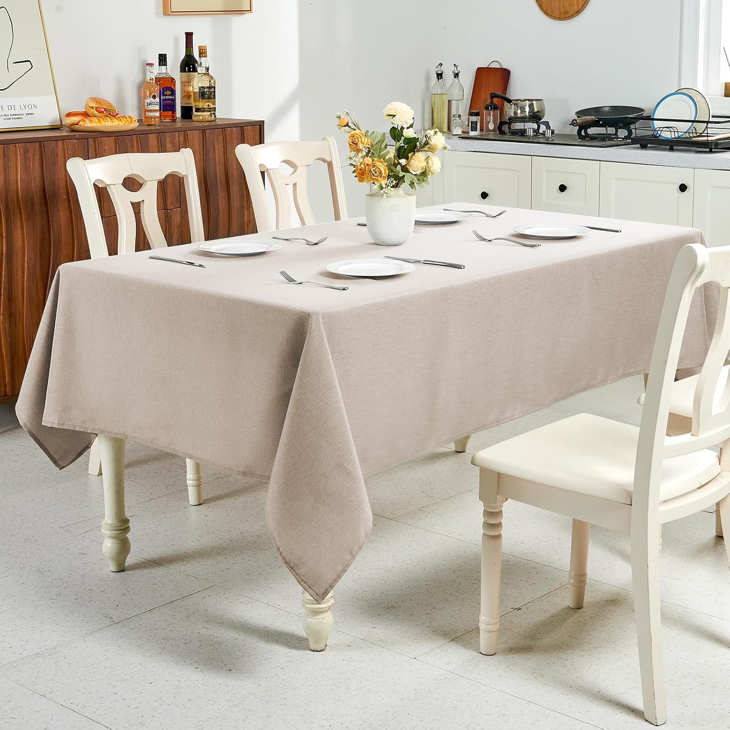 Textured Linen Tablecloth