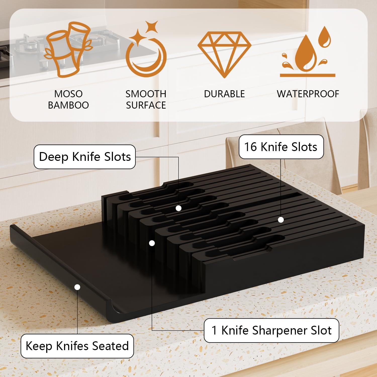 Your Ultimate Knife Storage Solution - 16 Knives Organized Perfectly