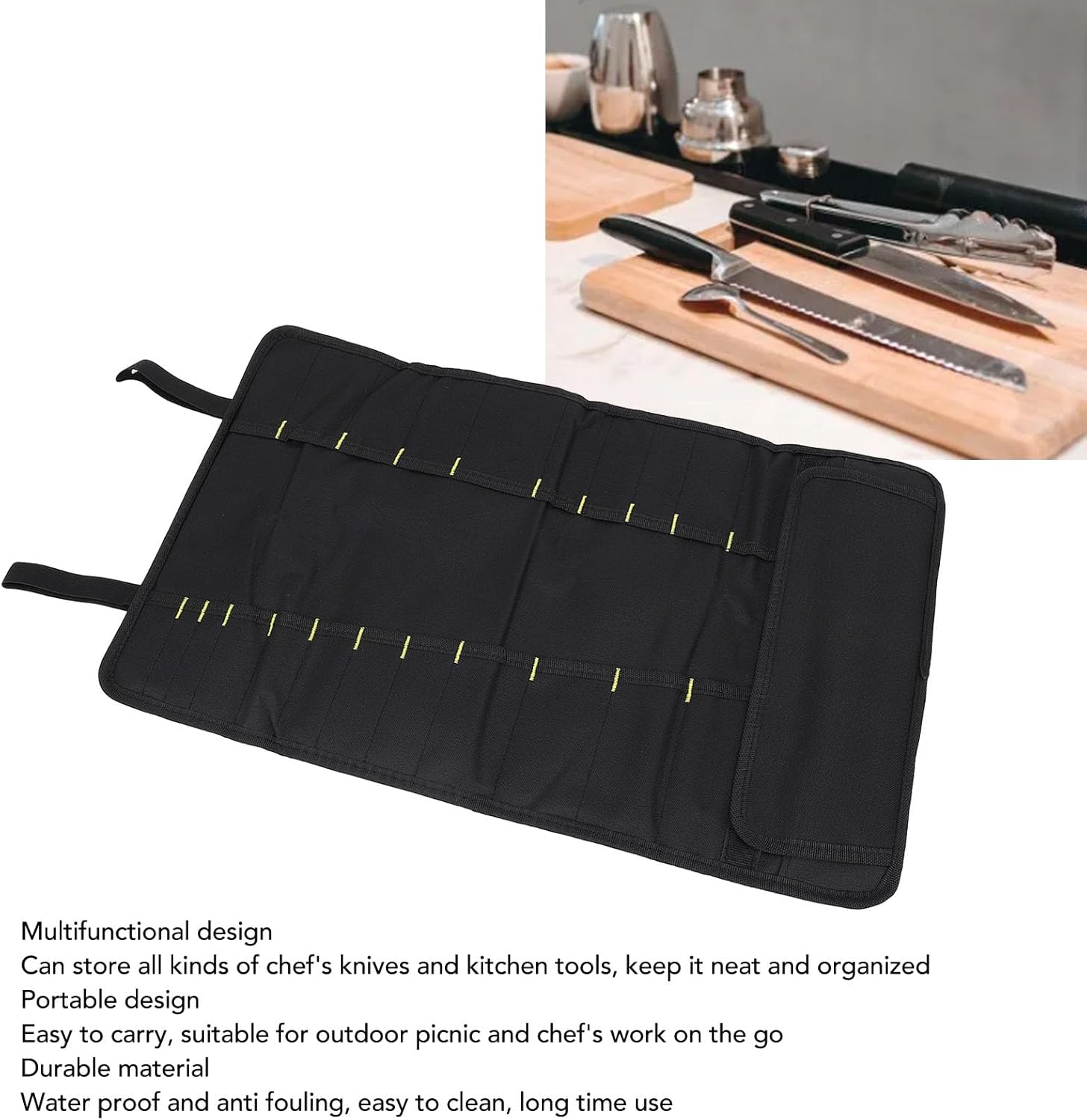 Dussdote 20-Slot Knife Organizing Bag