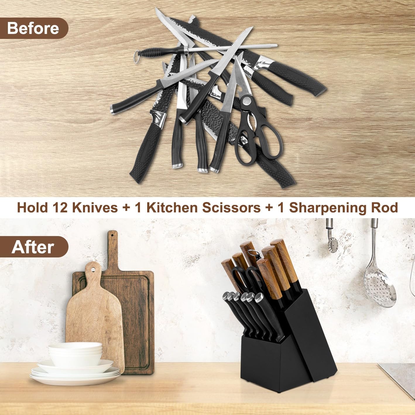 RedCall Universal Knife Block Holder Black