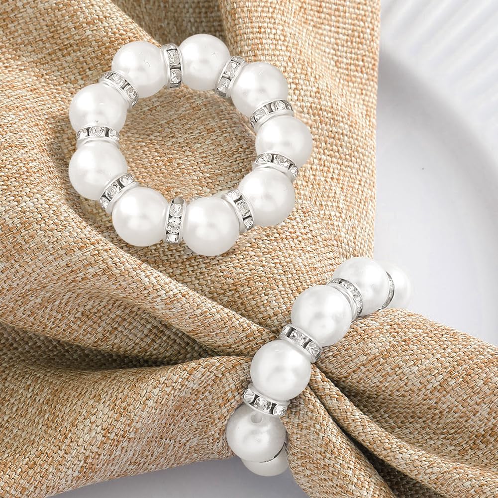 Elegant Pearl Napkin Rings