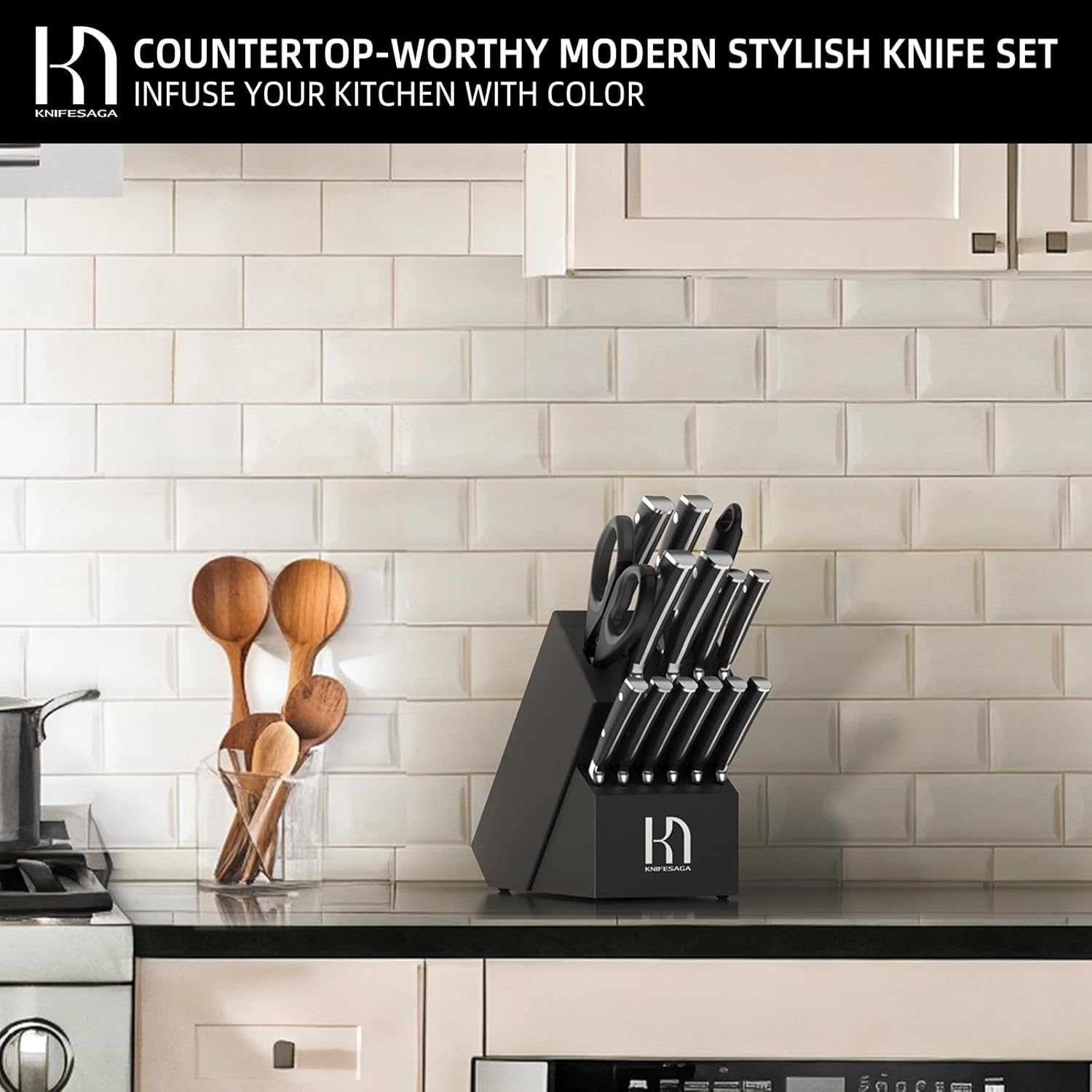 15-Piece Kitchen Knife Set