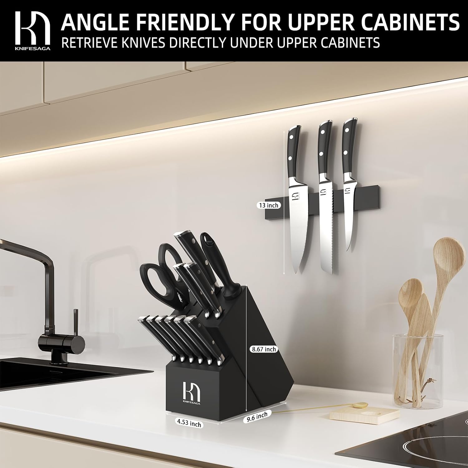 15-Piece Kitchen Knife Set
