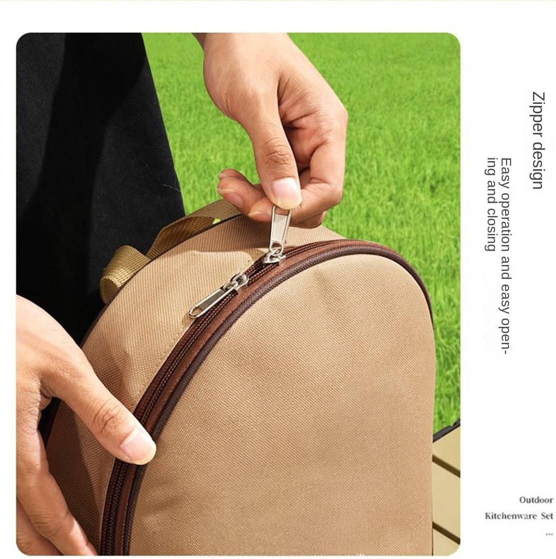 Durable multi-functional waxed canvas knife case for chefs