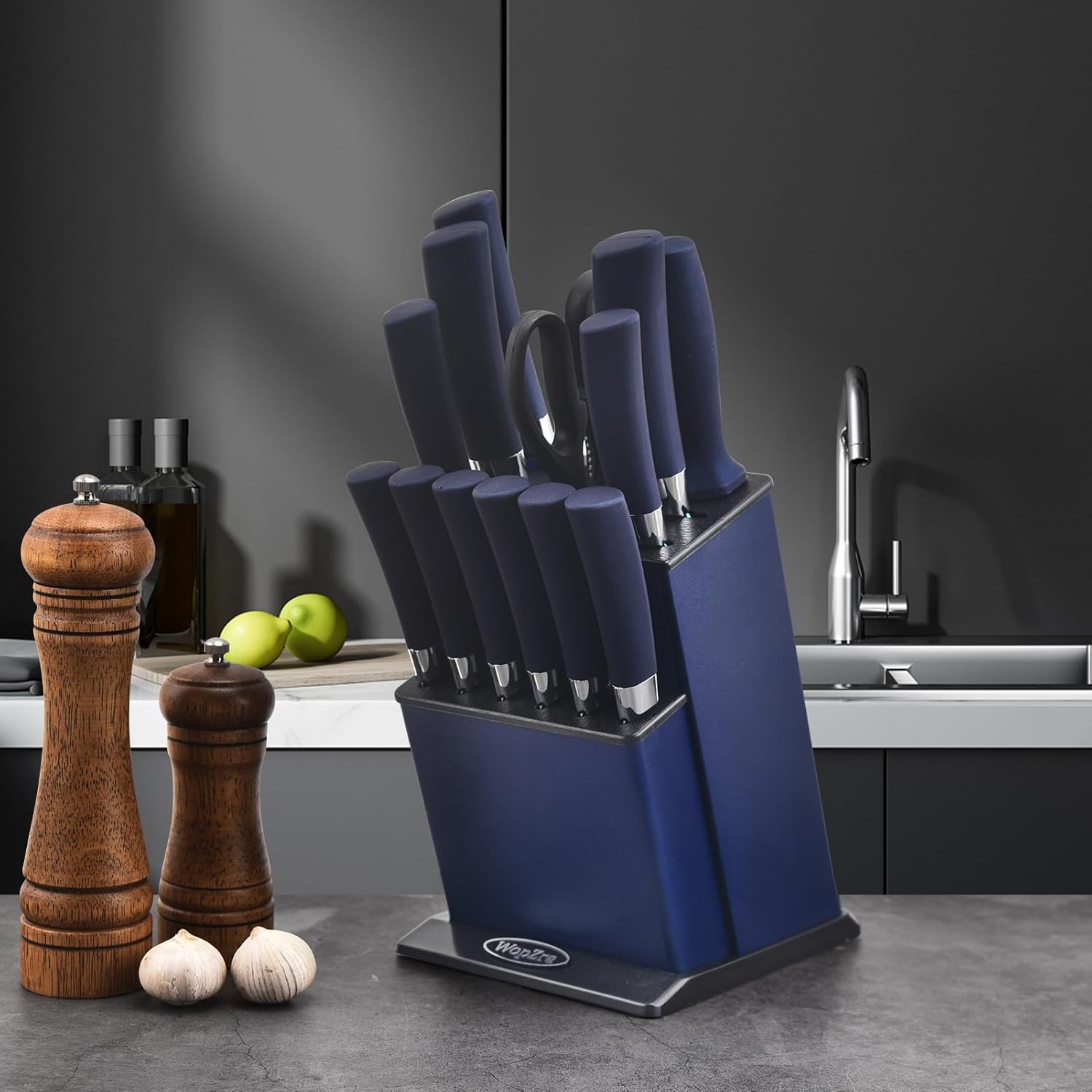 Rainbow Kitchen knife set 14-Piece Non-Stick Set Features