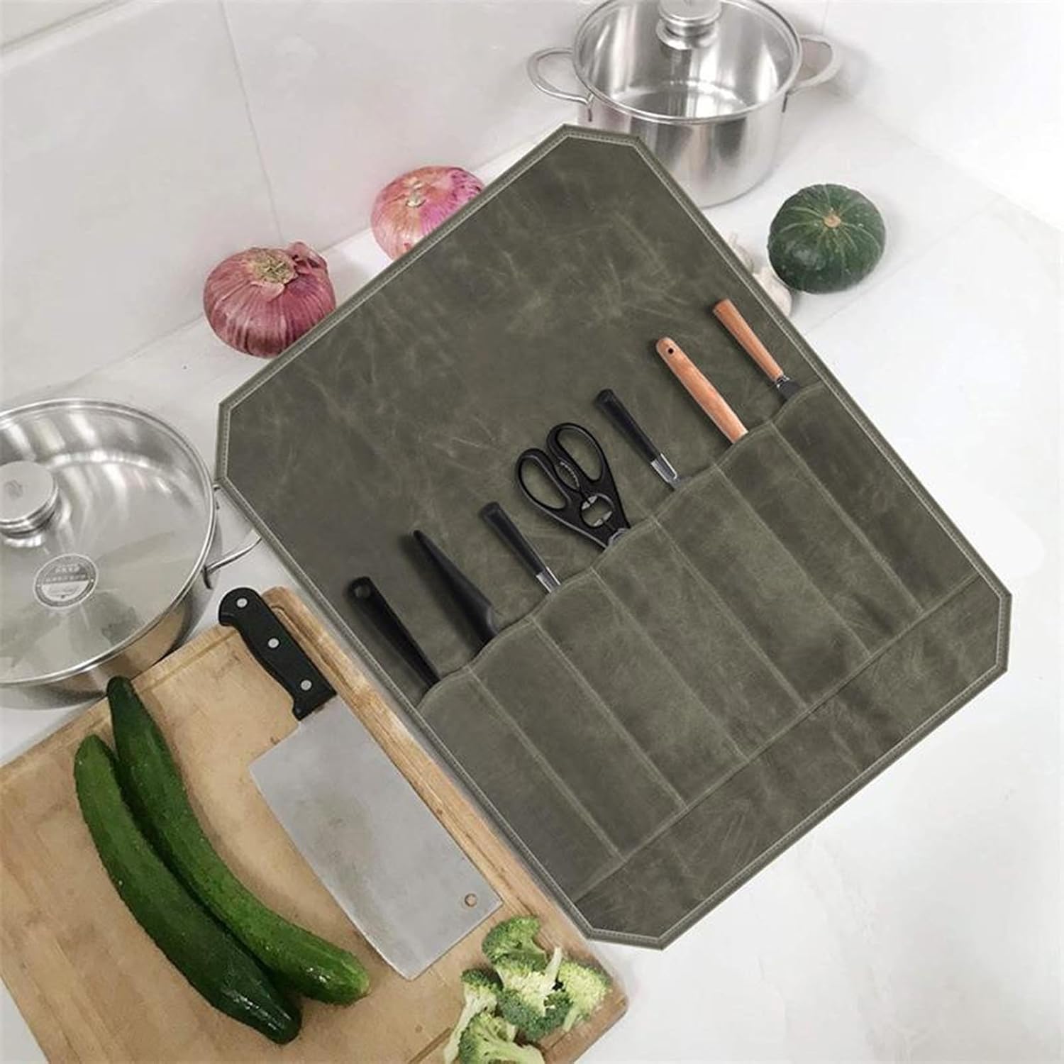 Heavy Duty Canvas Knife Roll Bag