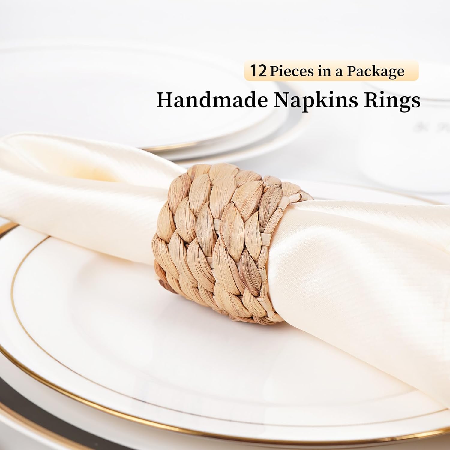 Stylish Handmade Napkin Rings Set of 12