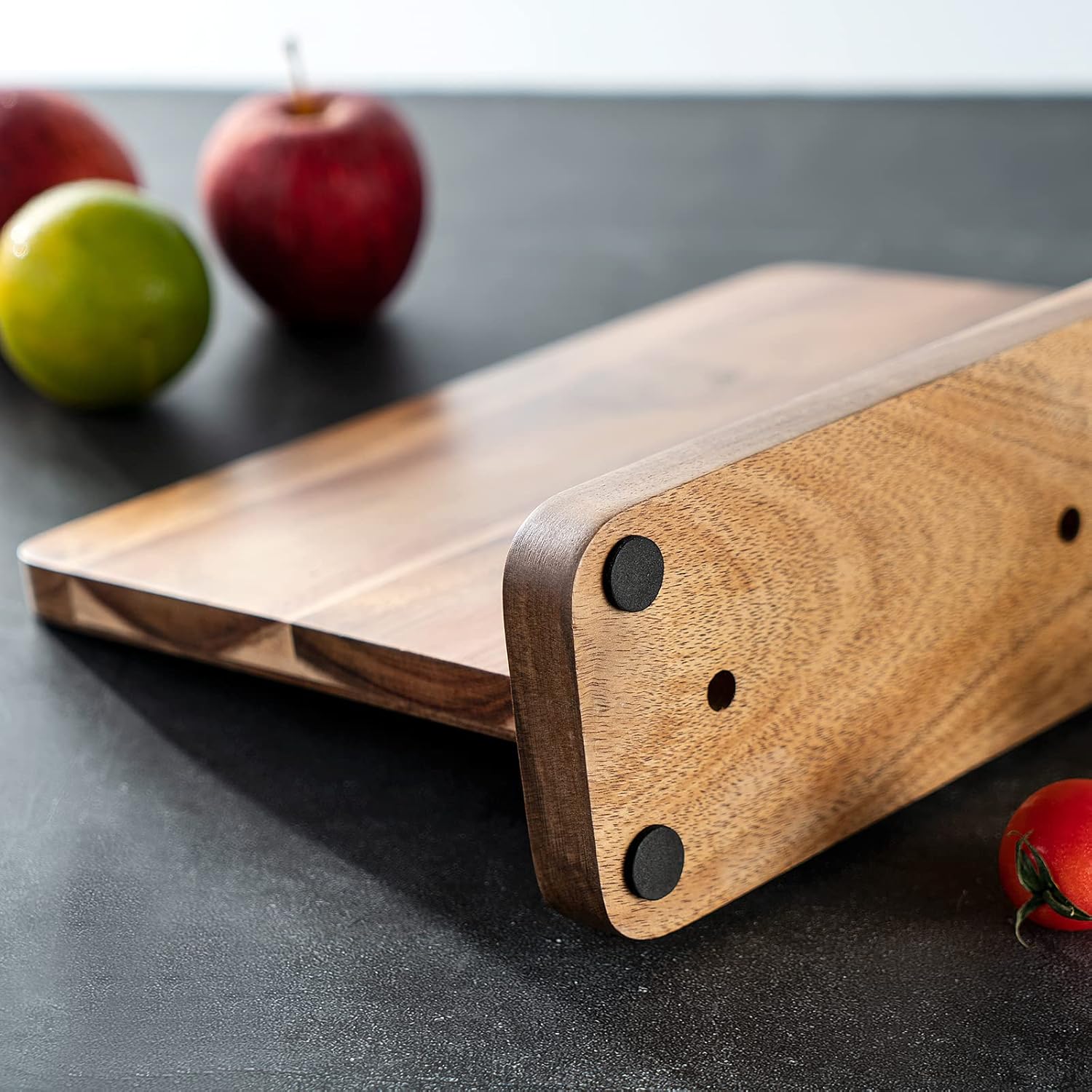 Magnetic Acacia Knife Block