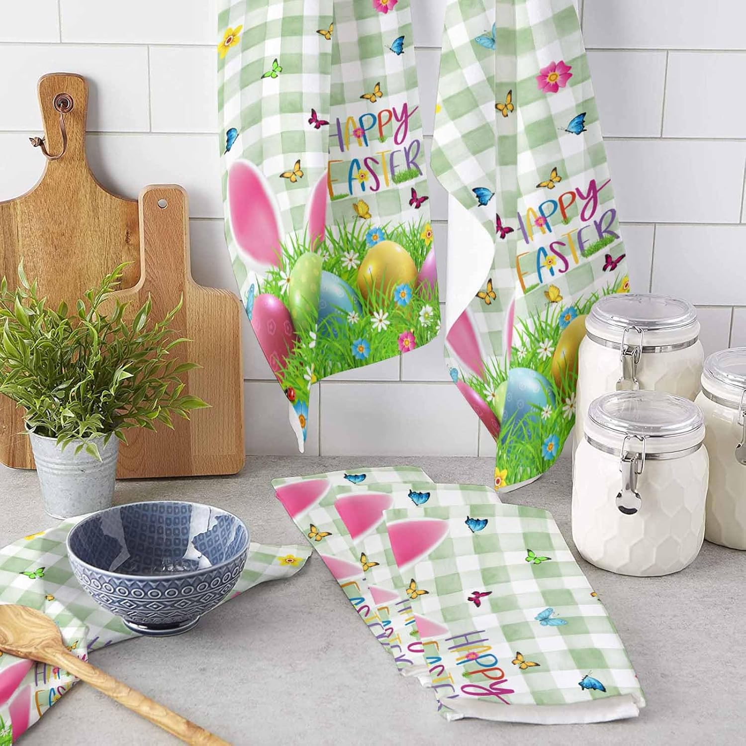 Easter Bunny Kitchen Towels for Cleaning and Decor