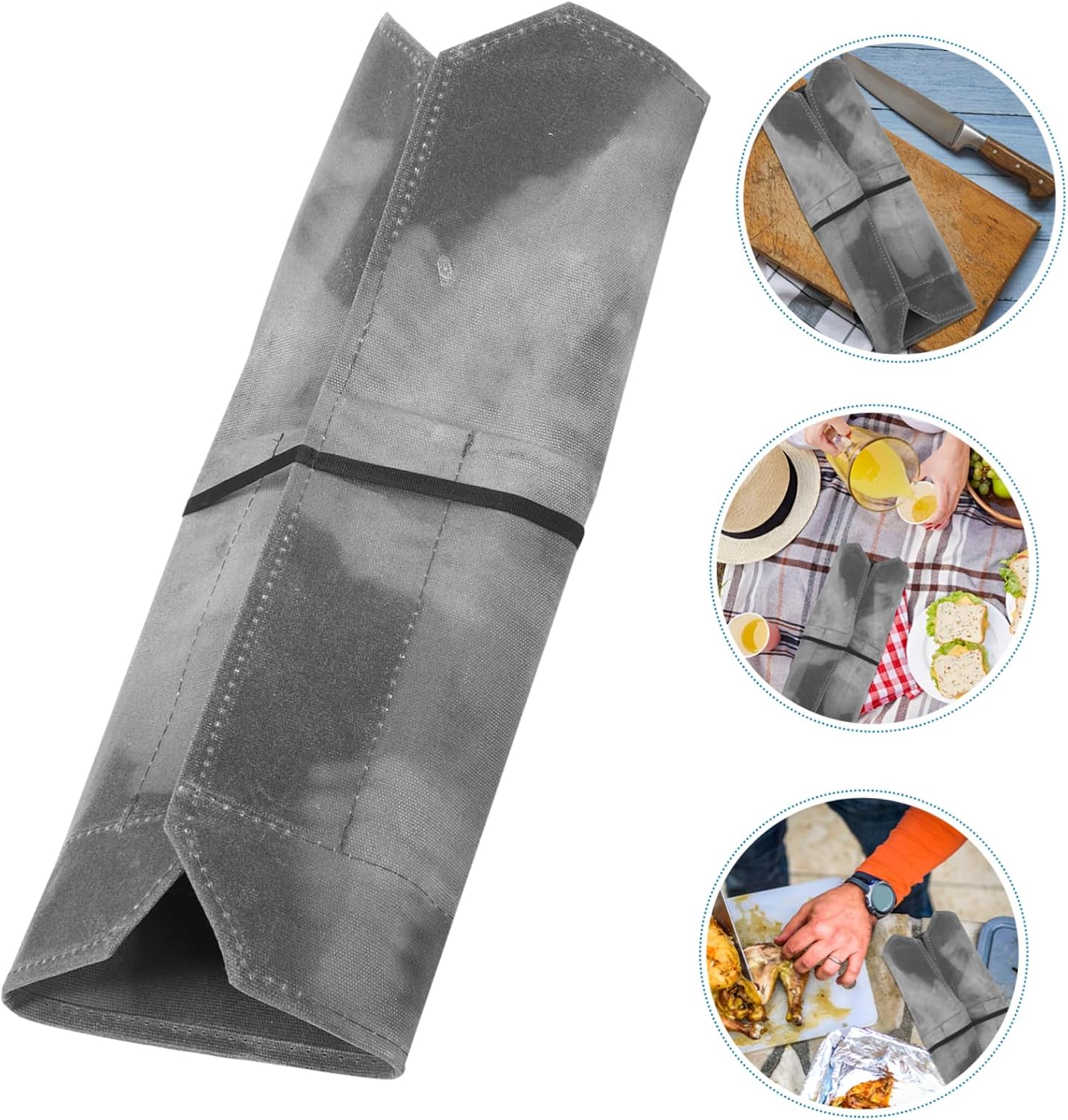 Waxed Canvas Camping Cutlery Organizer
