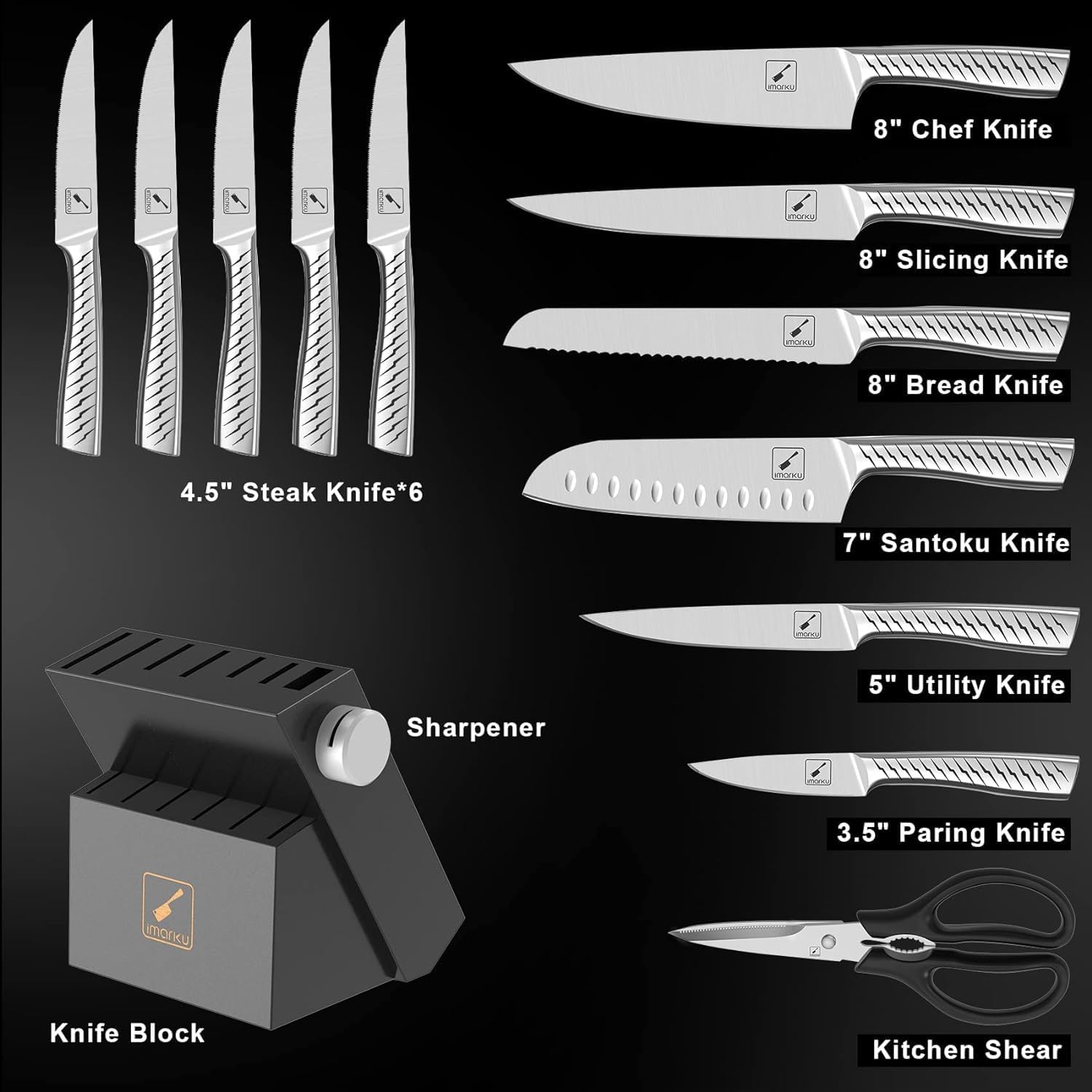 High-Quality 14-Piece Knife Set for Professional Use