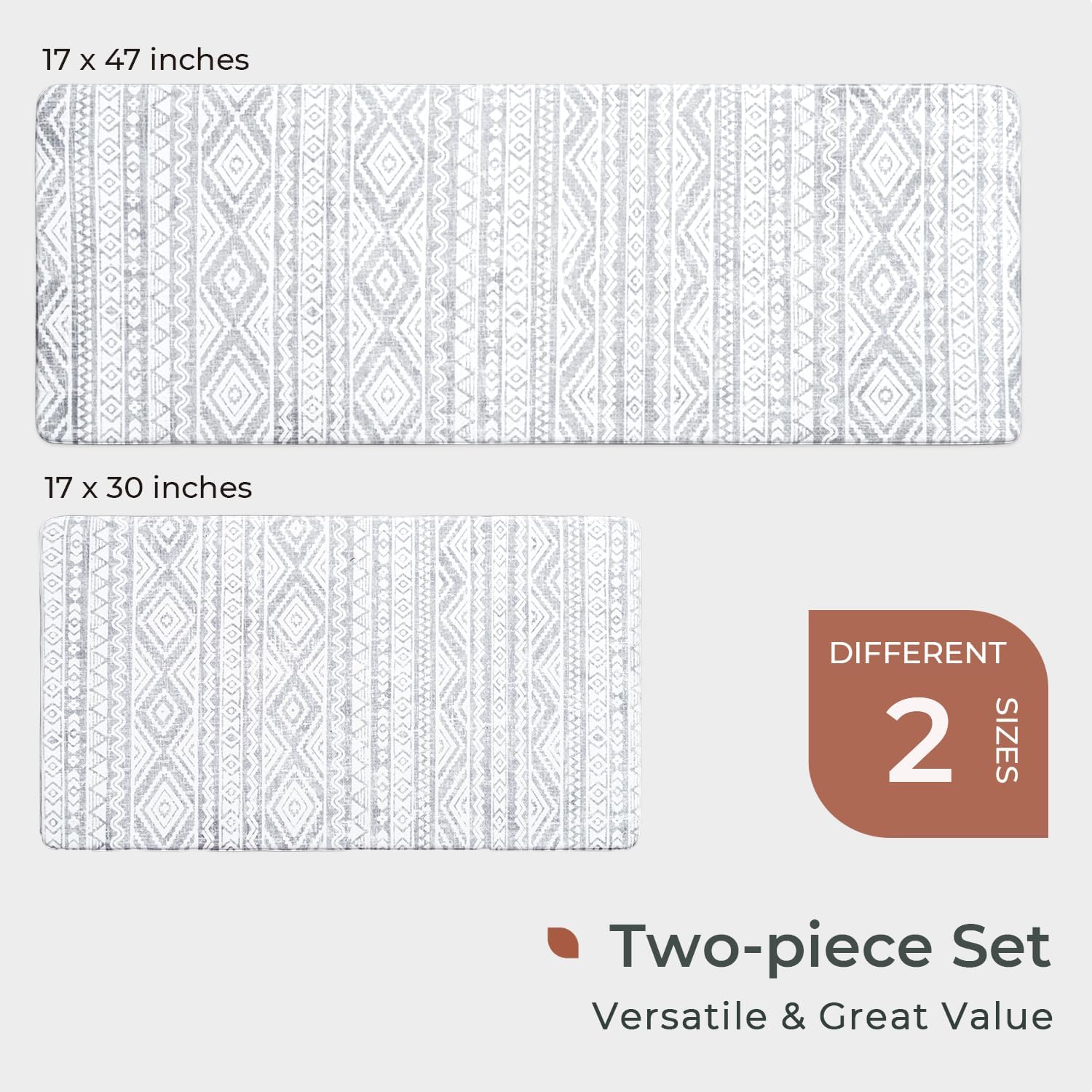 Chic Boho Kitchen Mat Set