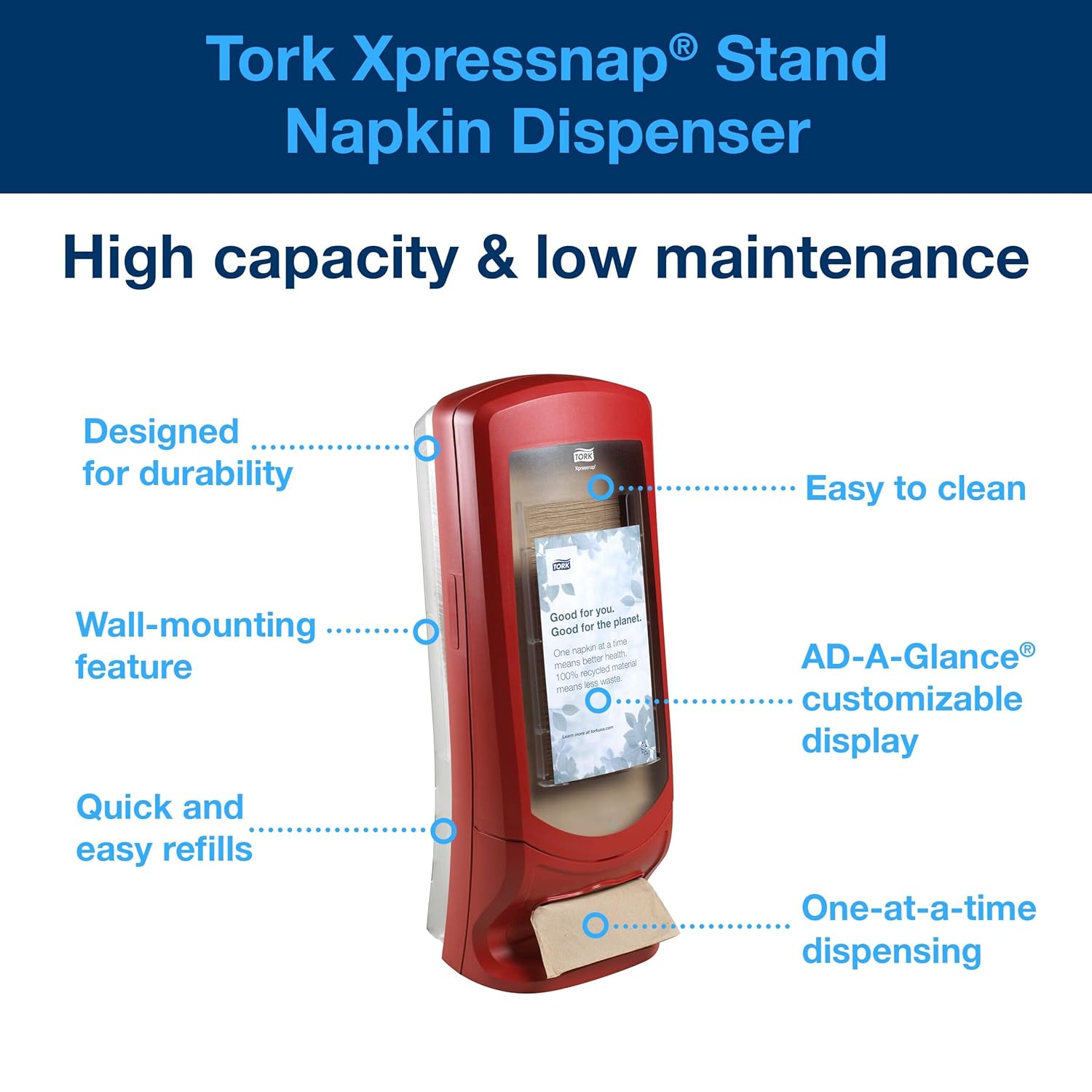 Tork Xpressnap Stand Napkin Dispenser Red N4