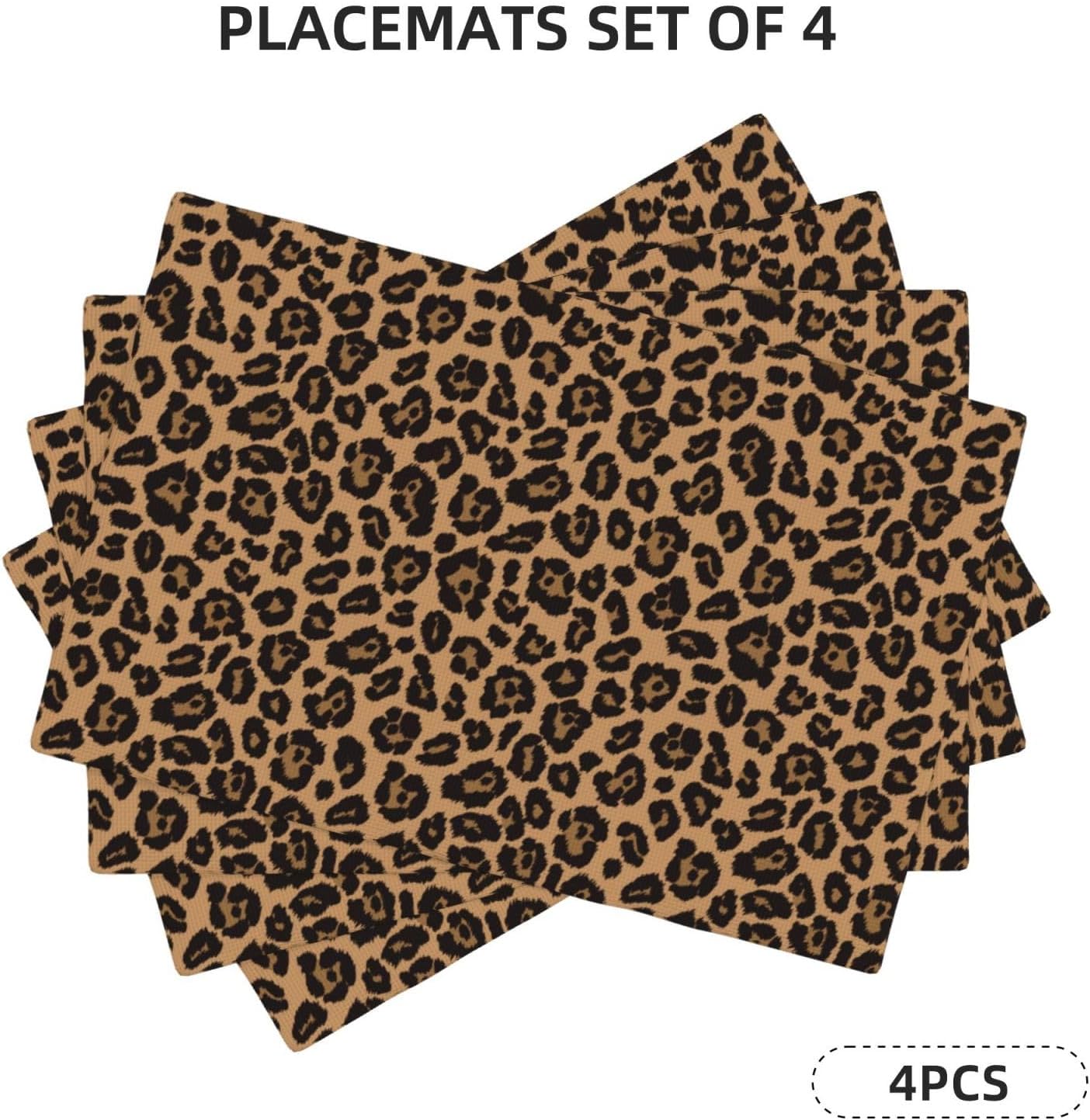 Chic Leopard Print Placemats for Dining