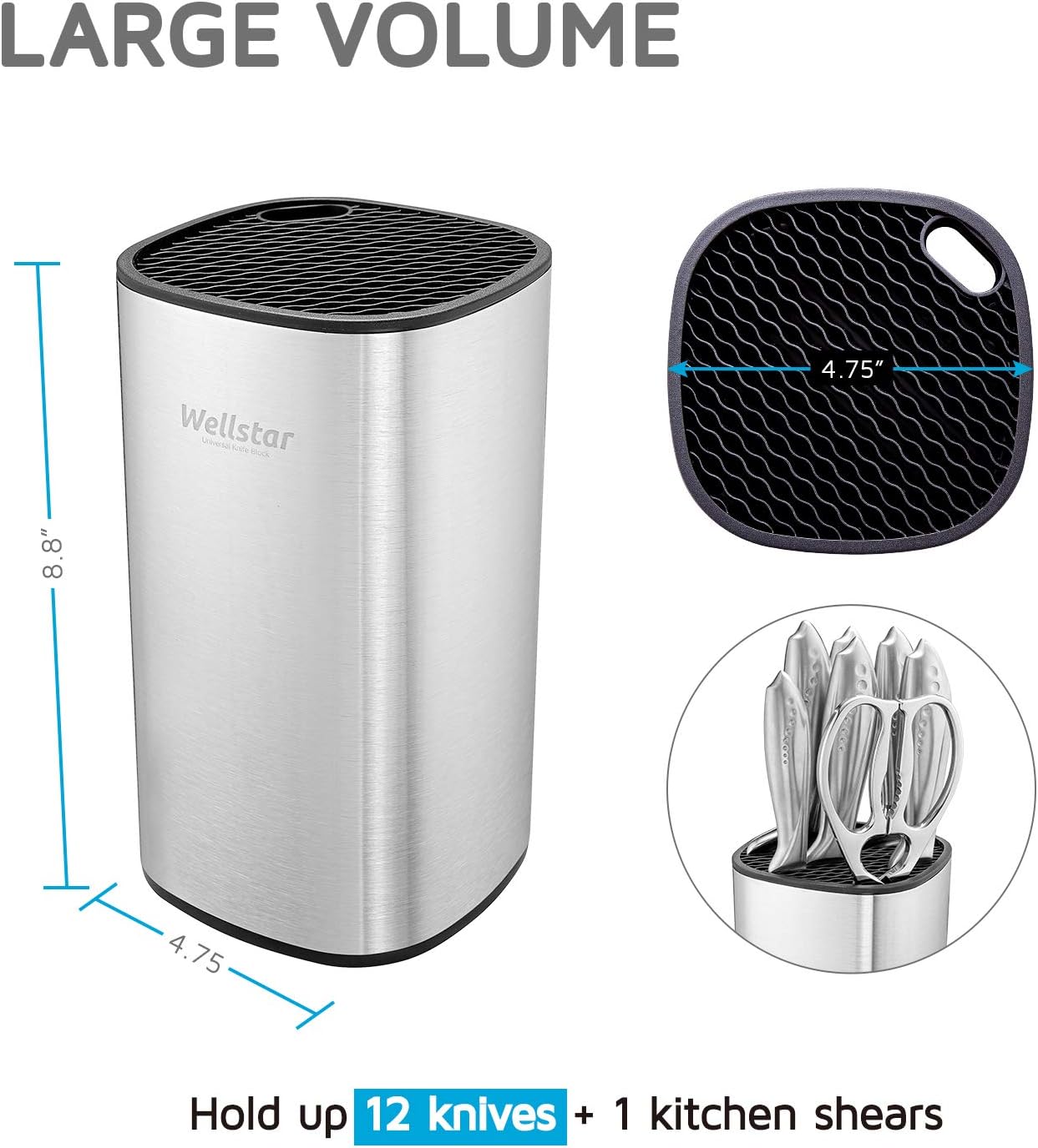 WELLSTAR Universal Knife Block Holder