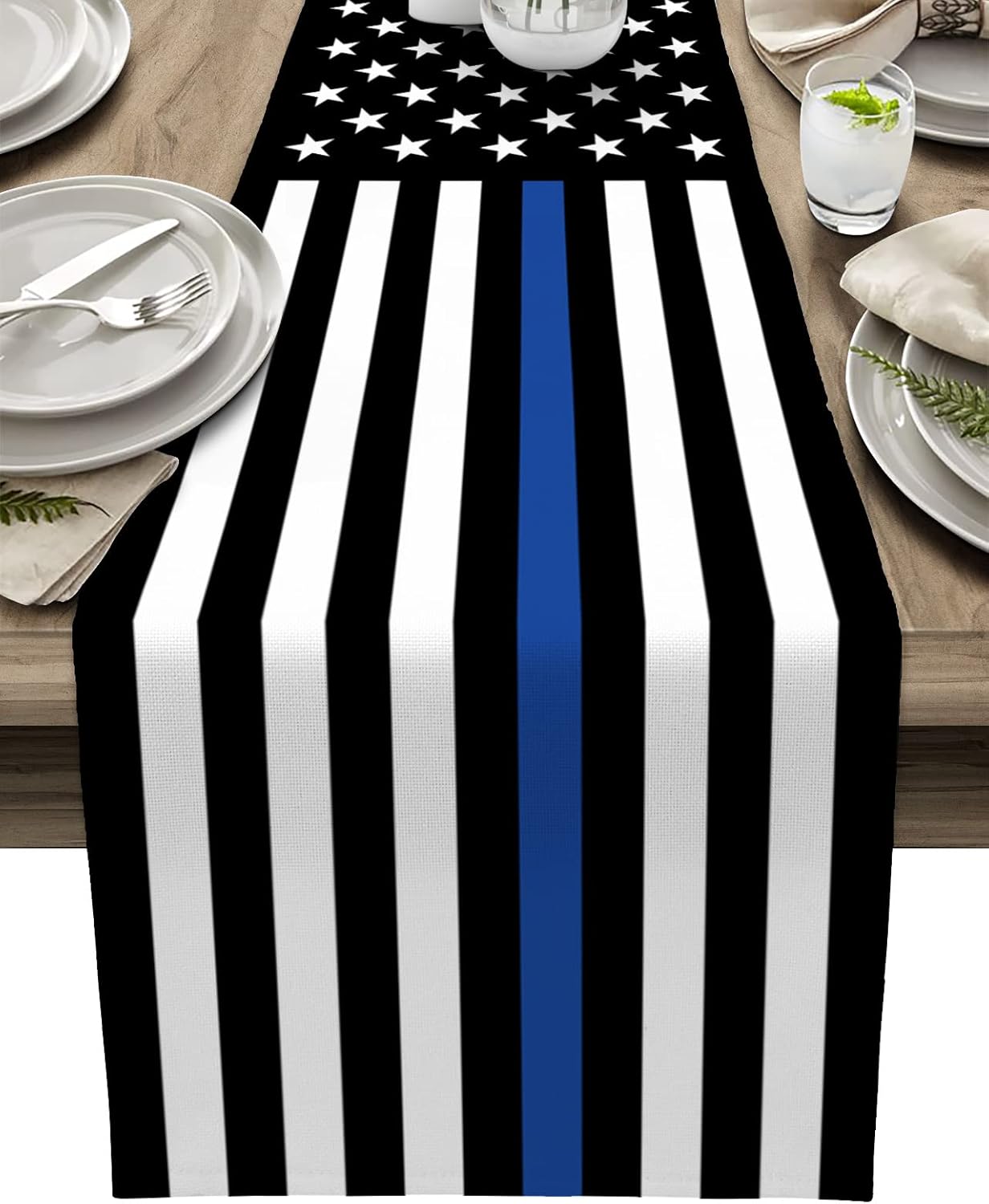 Durable Elegant Table Runner American Flag for Home Outdoor Use
