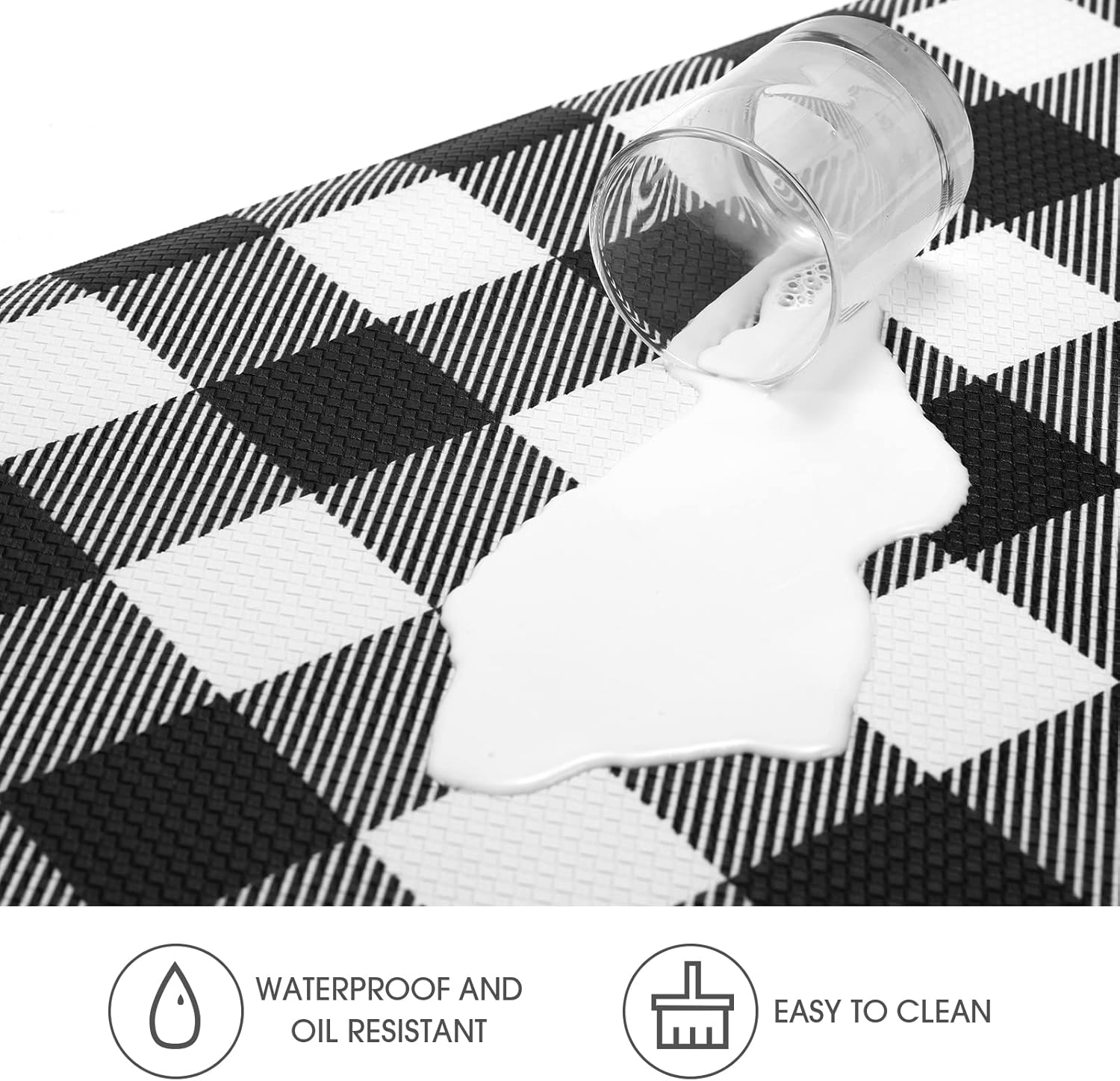 Anti-Fatigue Plaid Kitchen Mat
