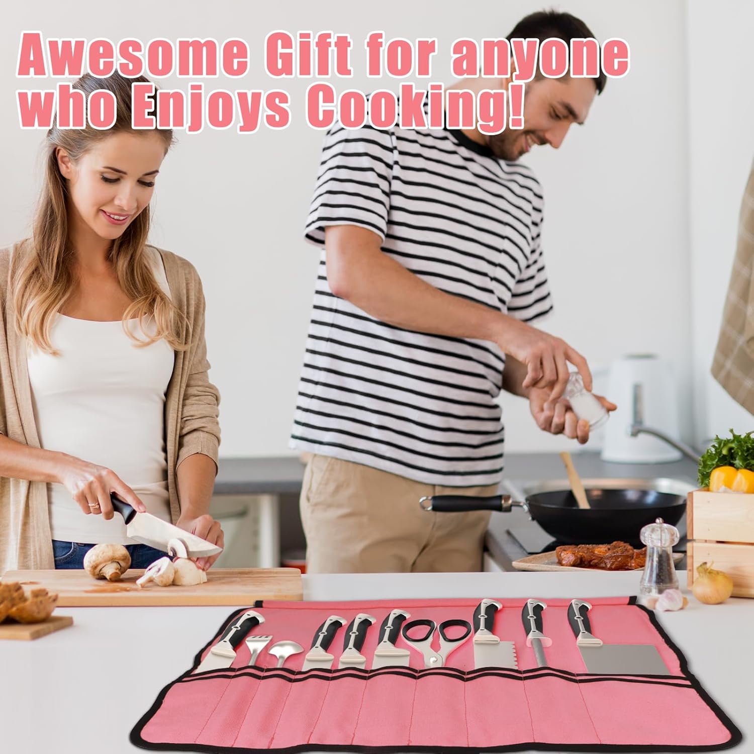 Pink Chef Knife Bag