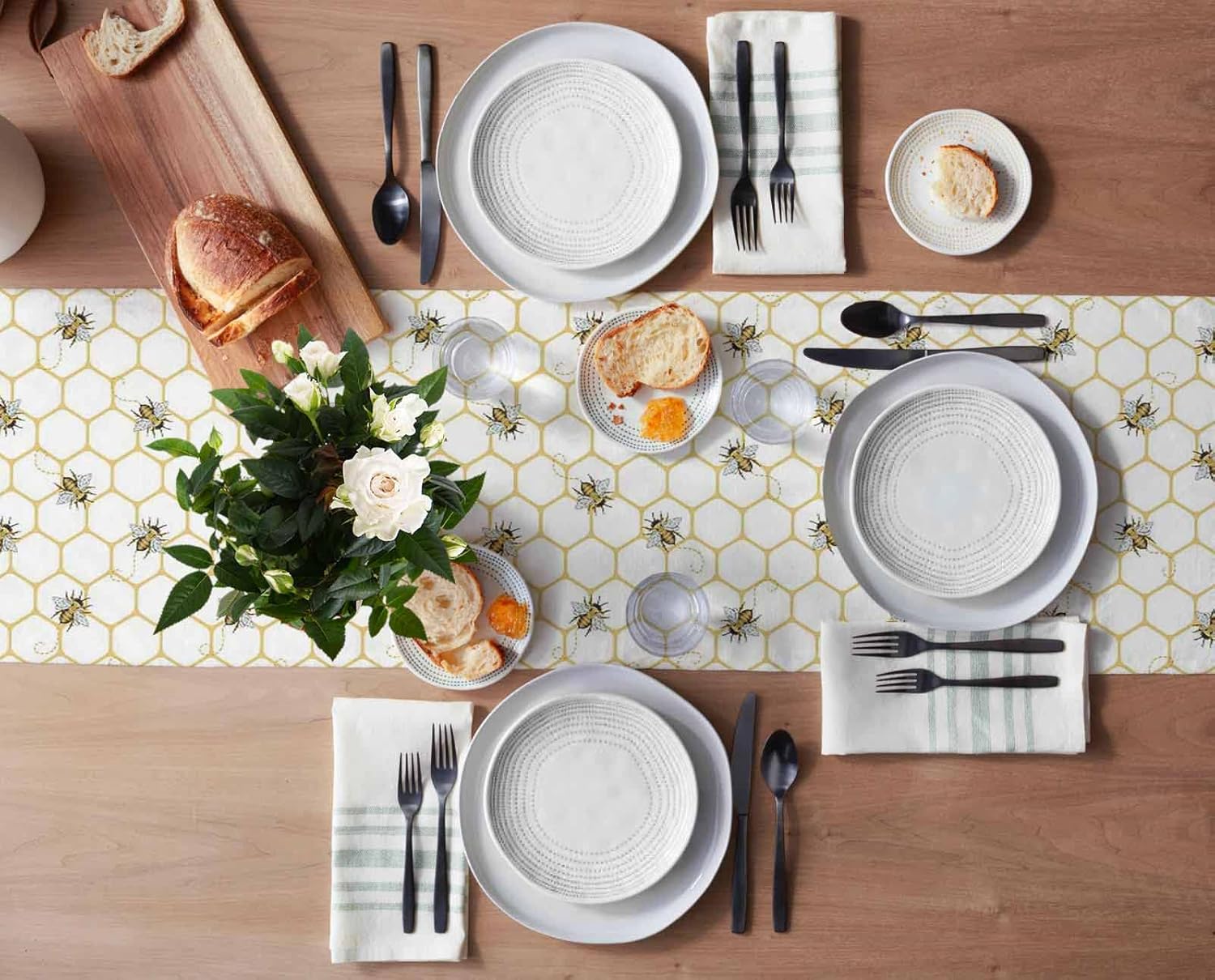 BABE MAPS Bee Table Runner 13x70in