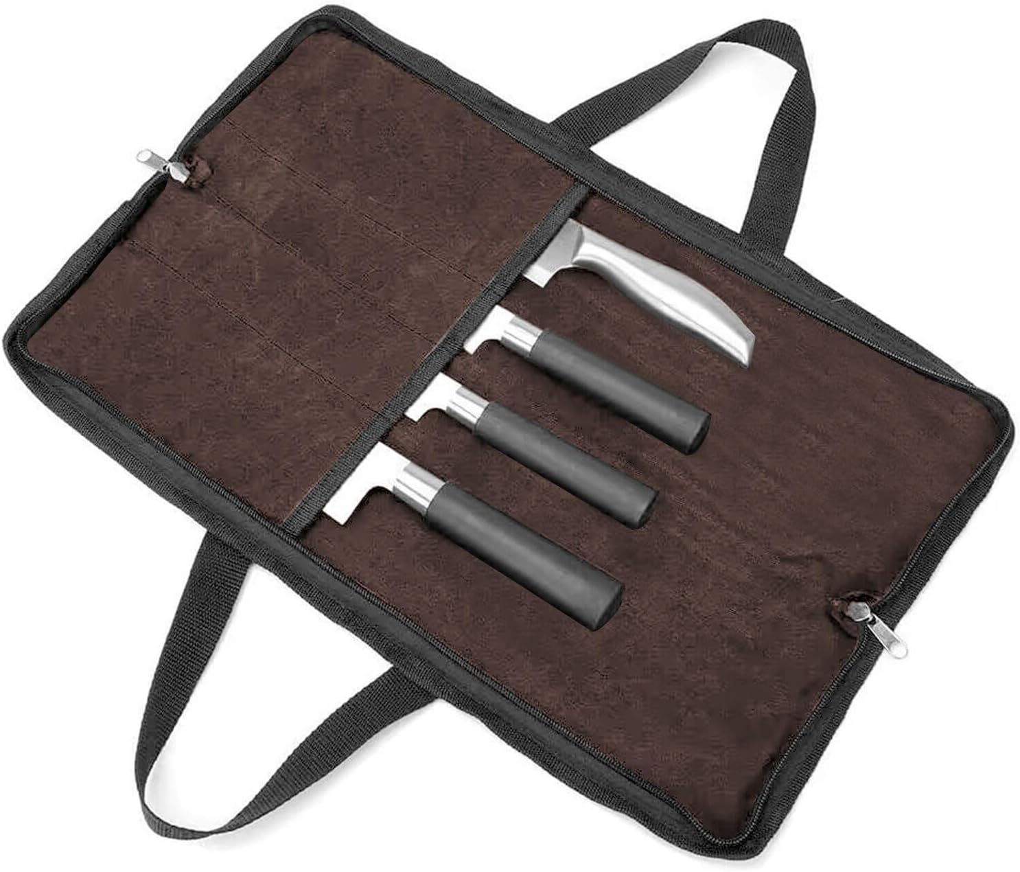 QEES Knife Roll Bag with 4 Slots and Handle