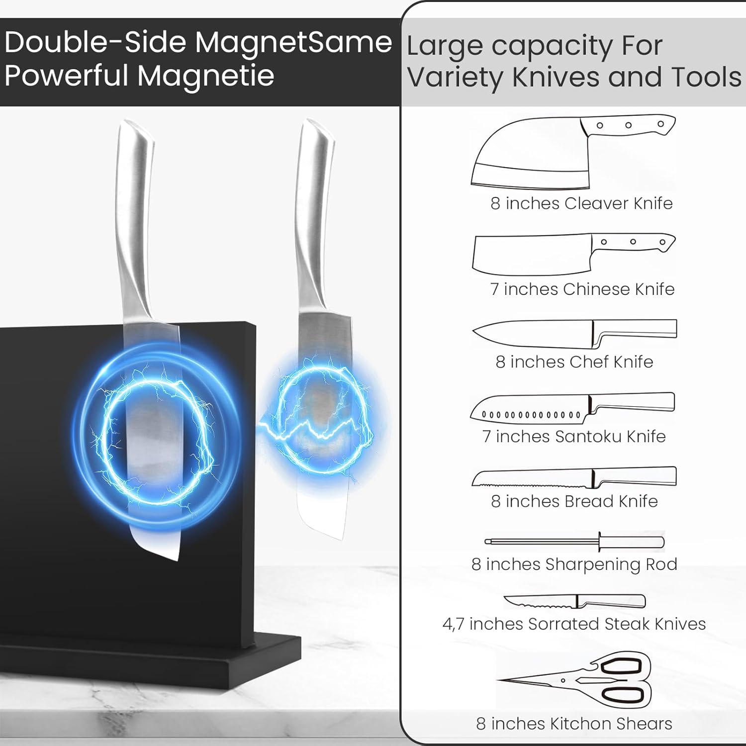 Black Magnetic Knife Holder