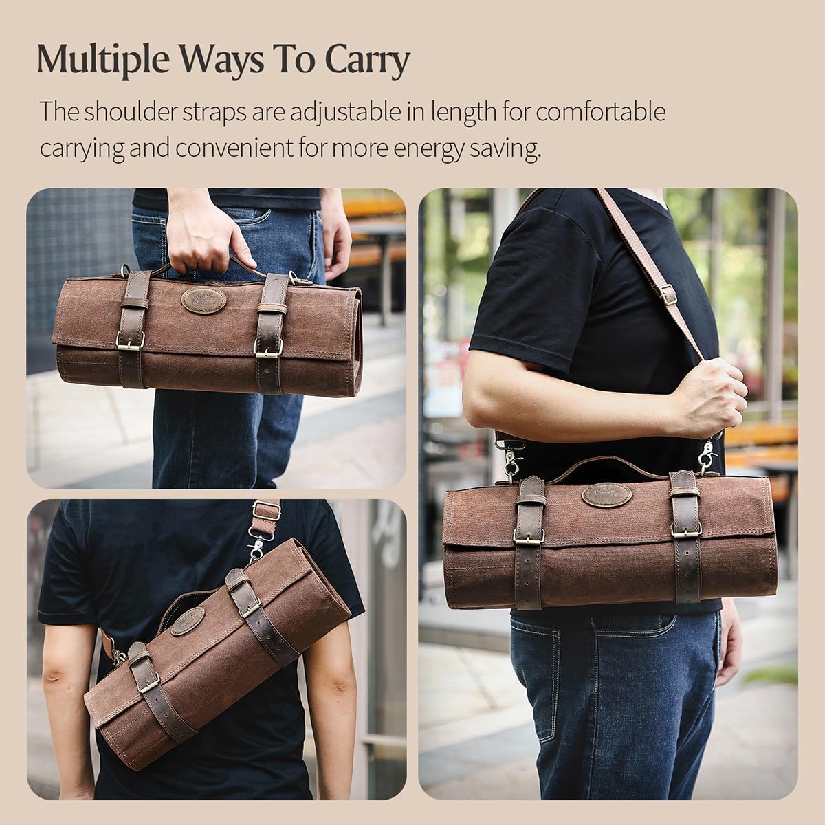 Premium Chef Knife Roll Bag - Durable Stylish by XINZUO