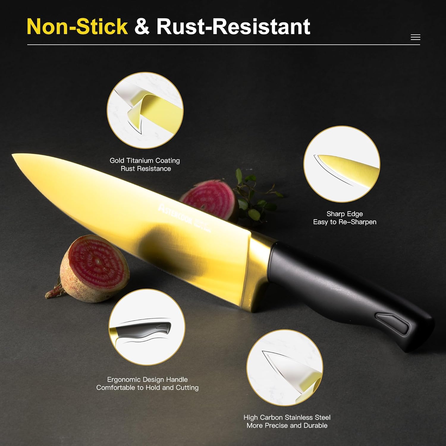 German stainless steel knife set
