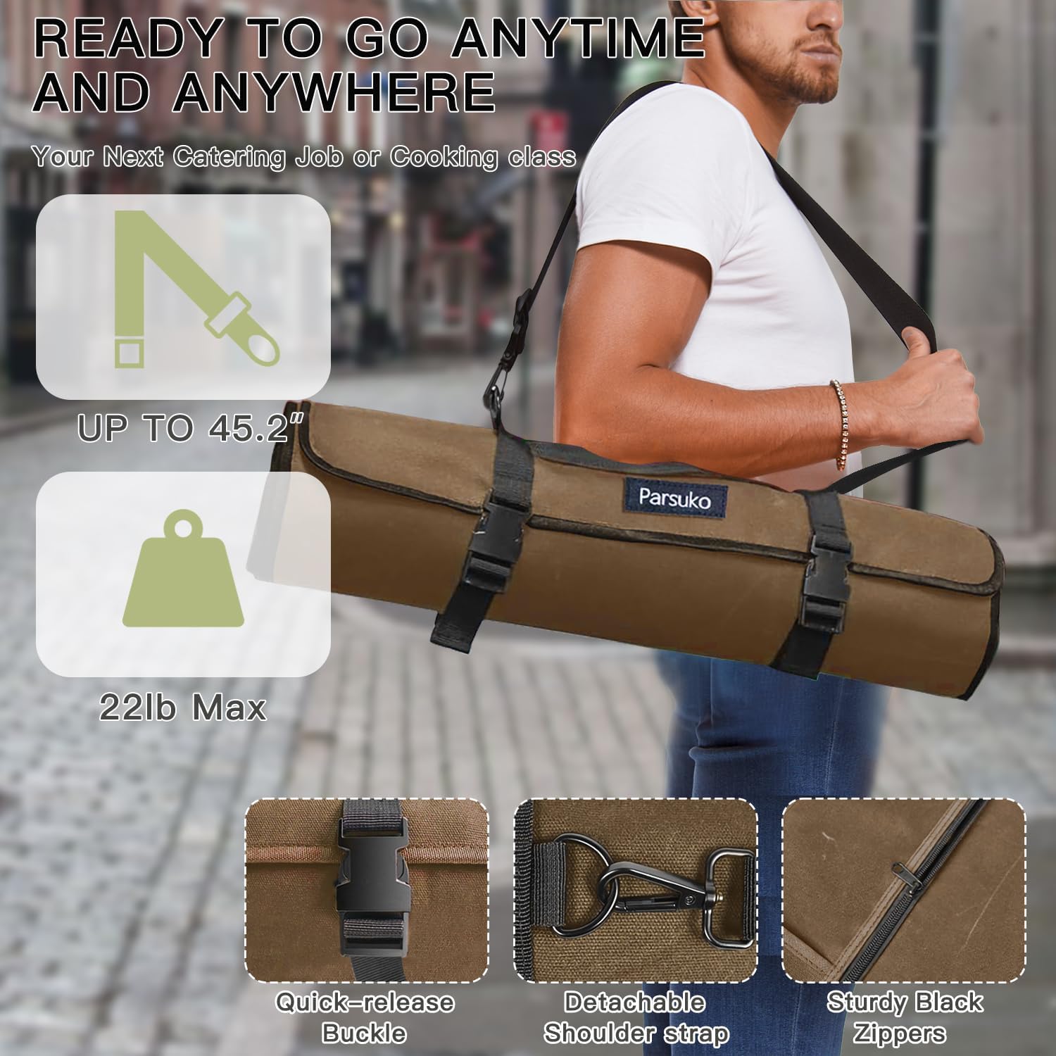 Professional Chef Knives Roll Bag