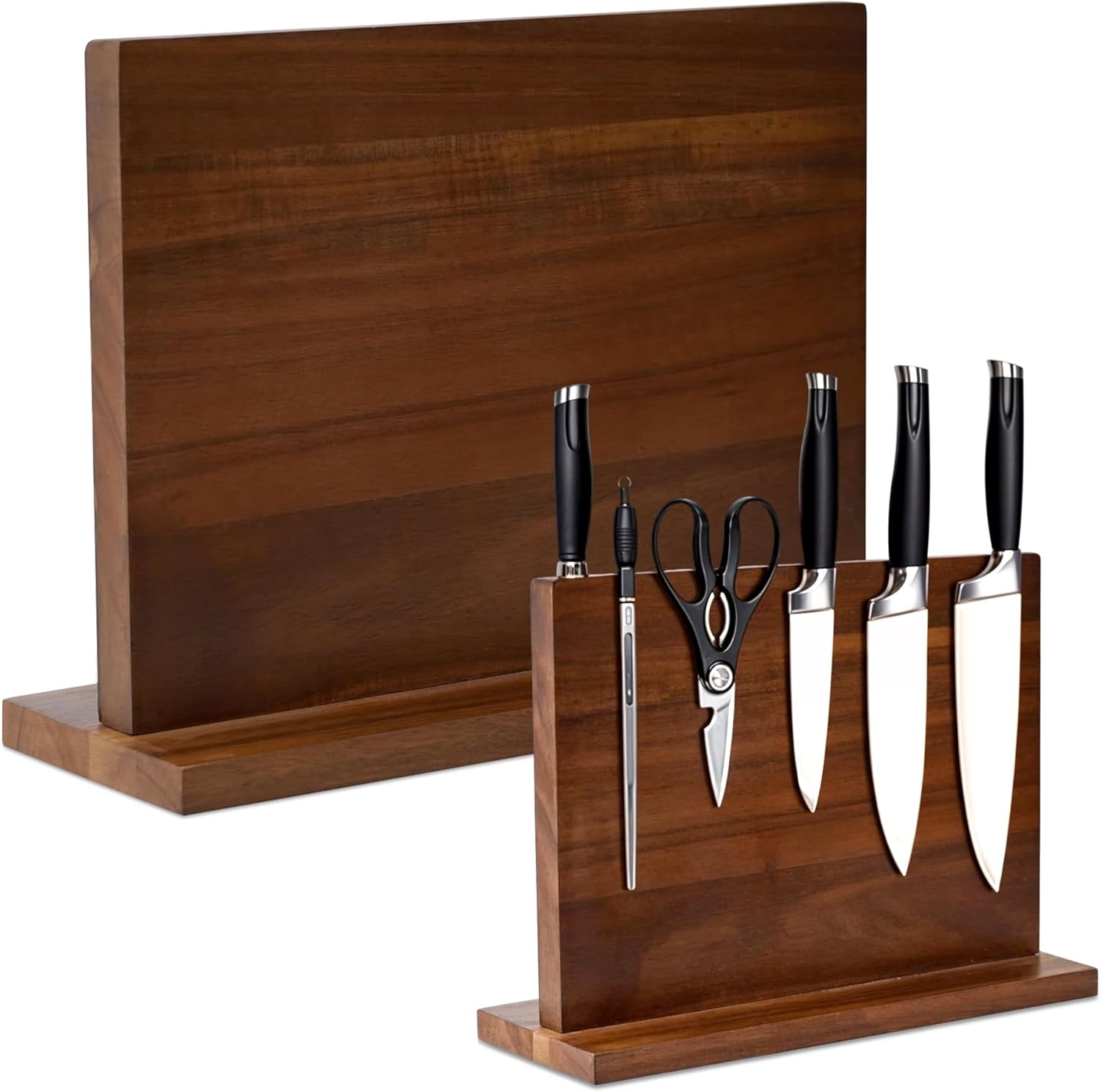 Dual-Sided Wooden Magnetic Knife Holder