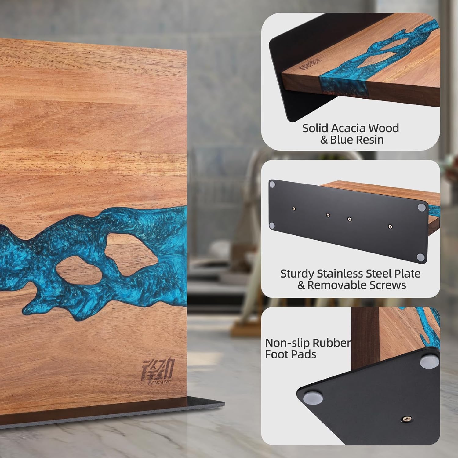 FINDKING Magnetic Knife Block Durable space-saving