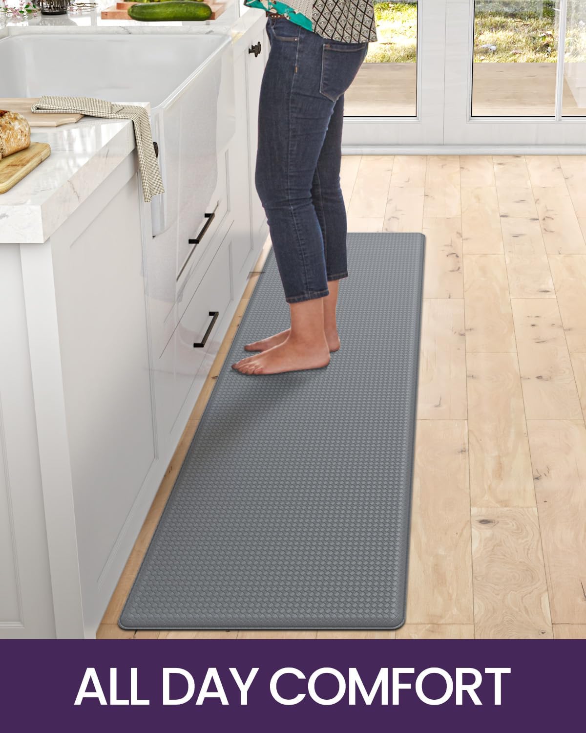 DEXI Anti Fatigue Kitchen Mat 17x59 Grey 1