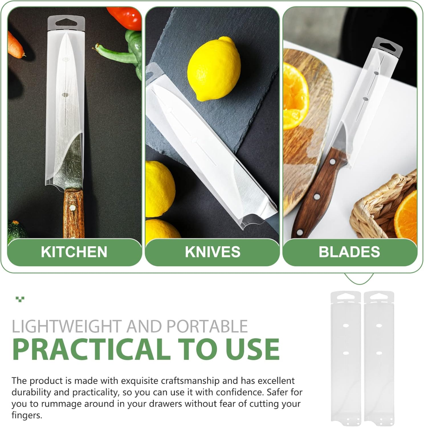 Luxshiny 4pcs Universal Knife Guards Case Protector