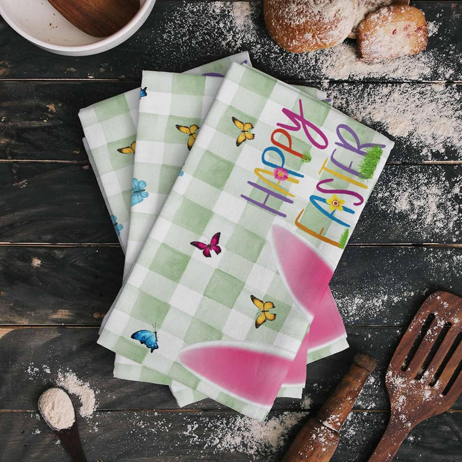 Easter Bunny Kitchen Towels for Cleaning and Decor