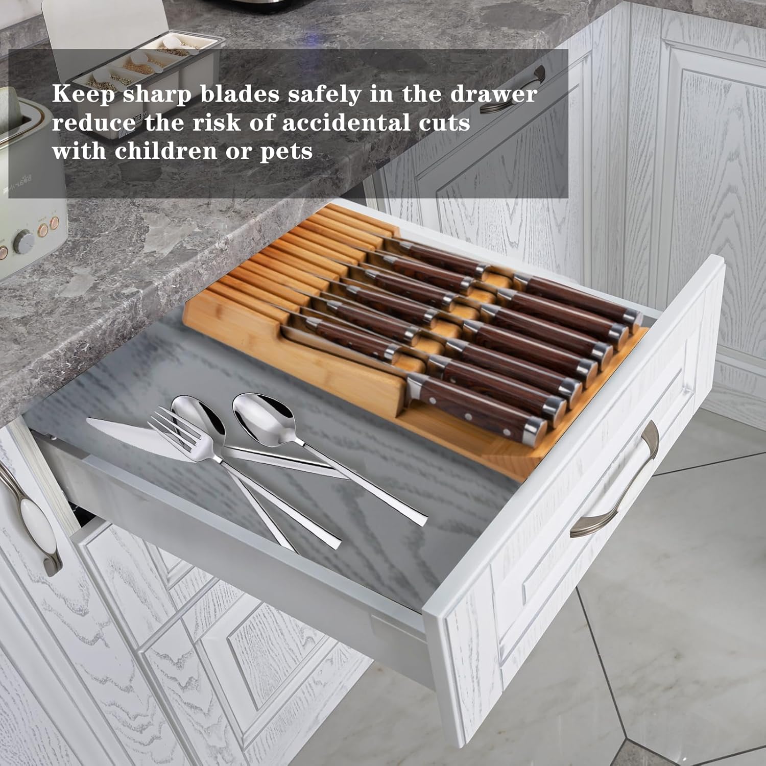 Bamboo Kitchen Knife Block