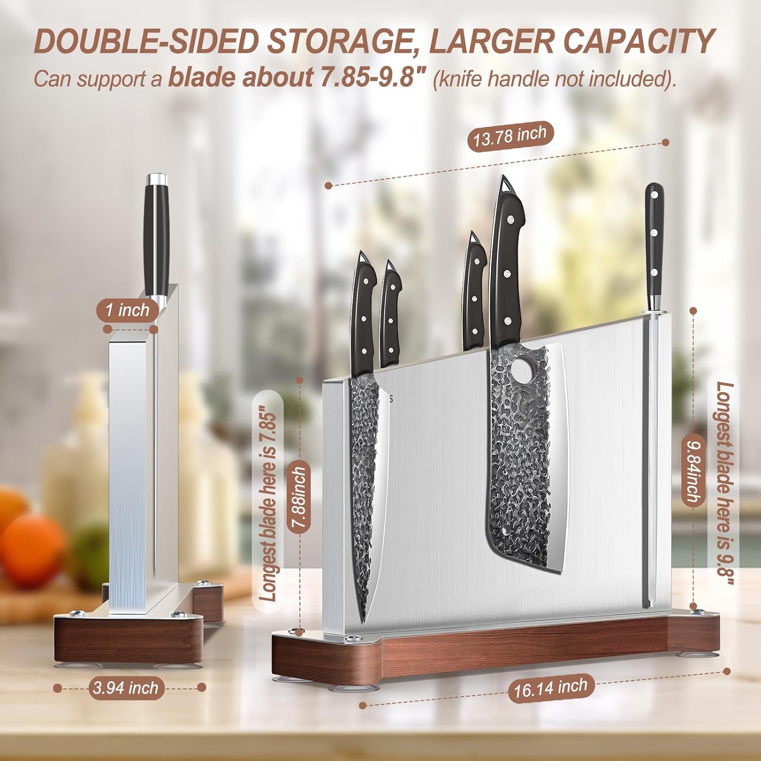 Sturdy Magnetic Knife Holder for Kitchen Use