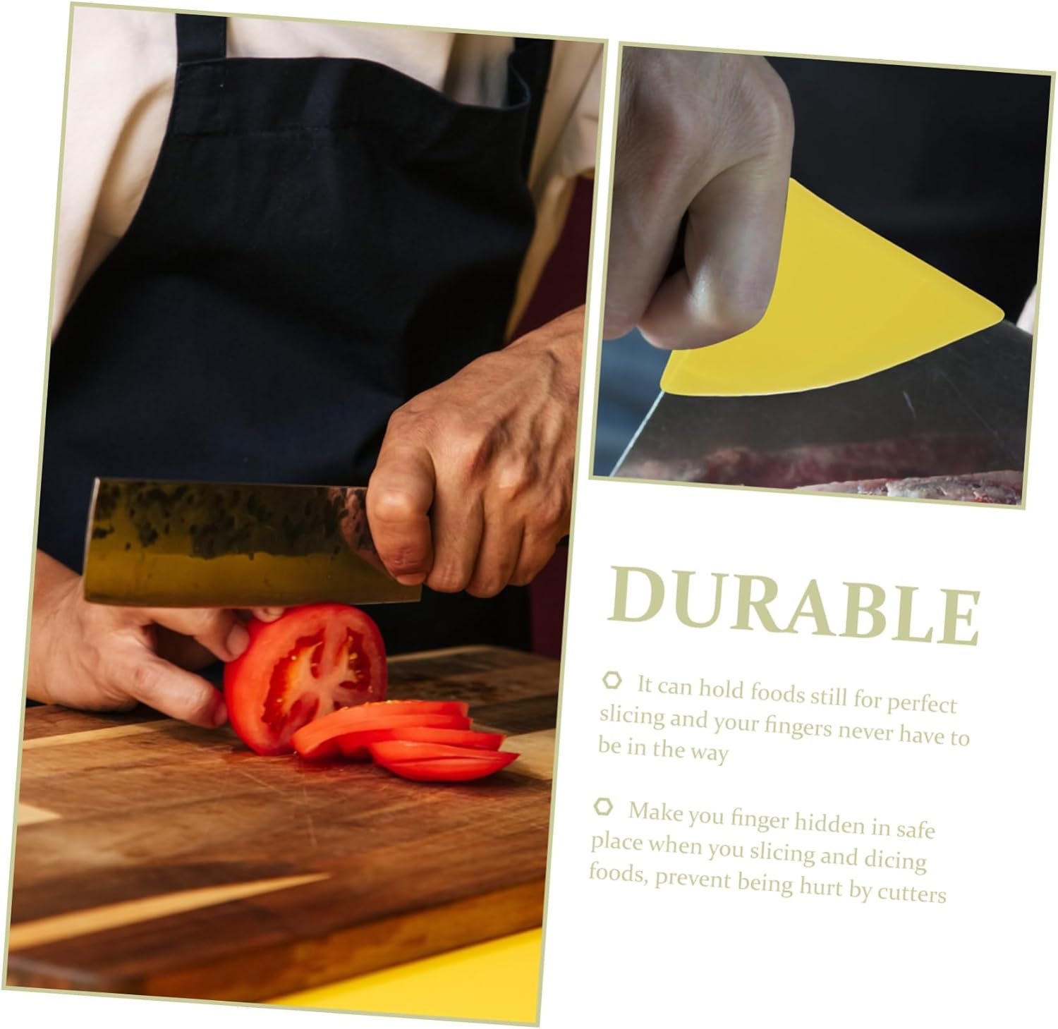 6-Piece Kitchen Finger Protectors Durable Safety Shields Yellow Reusable