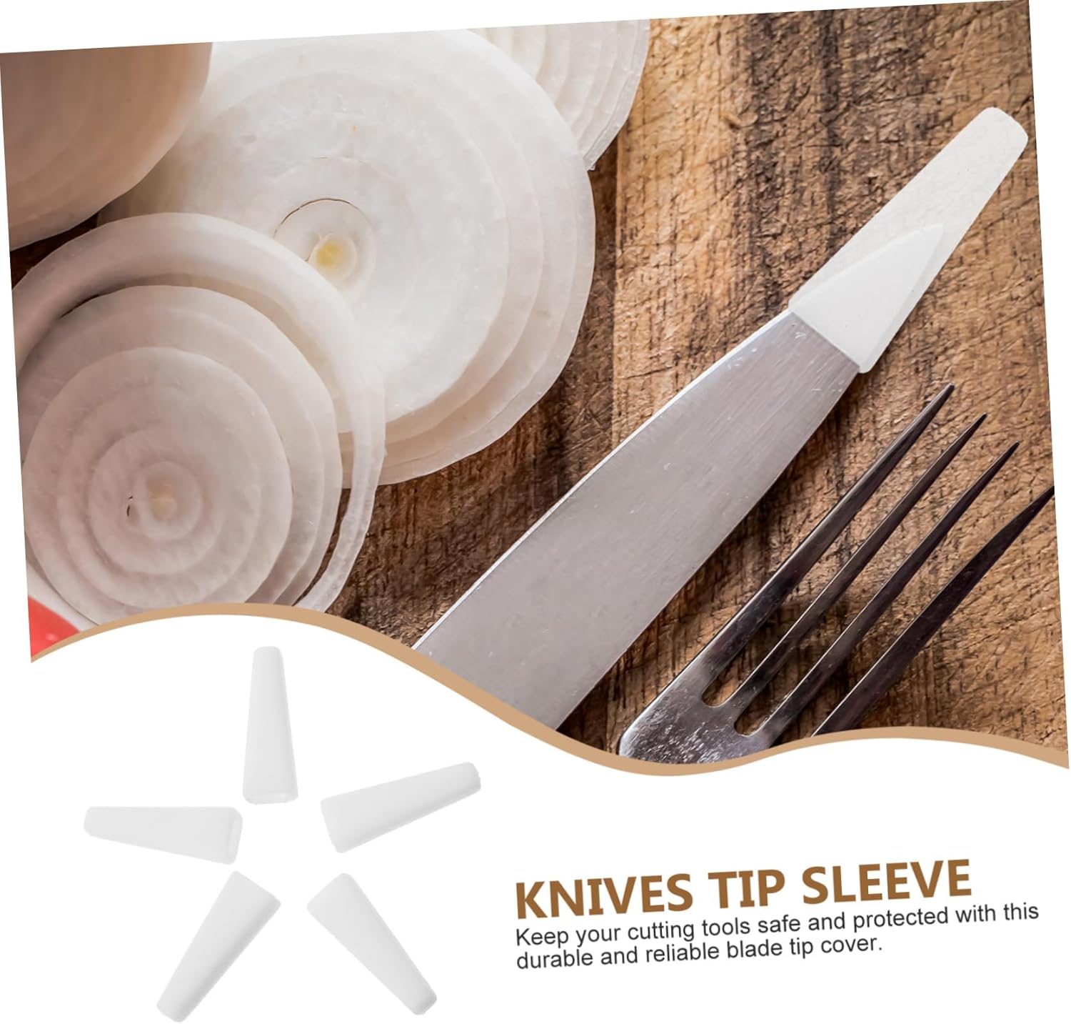Compact Anti-Scratch Knife Tip Protectors Set for Kitchen Use