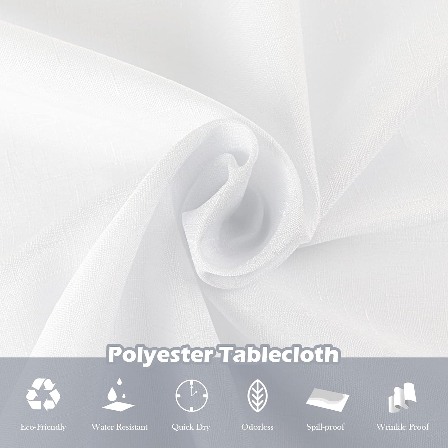 Round Tablecloth 60 Diameter White