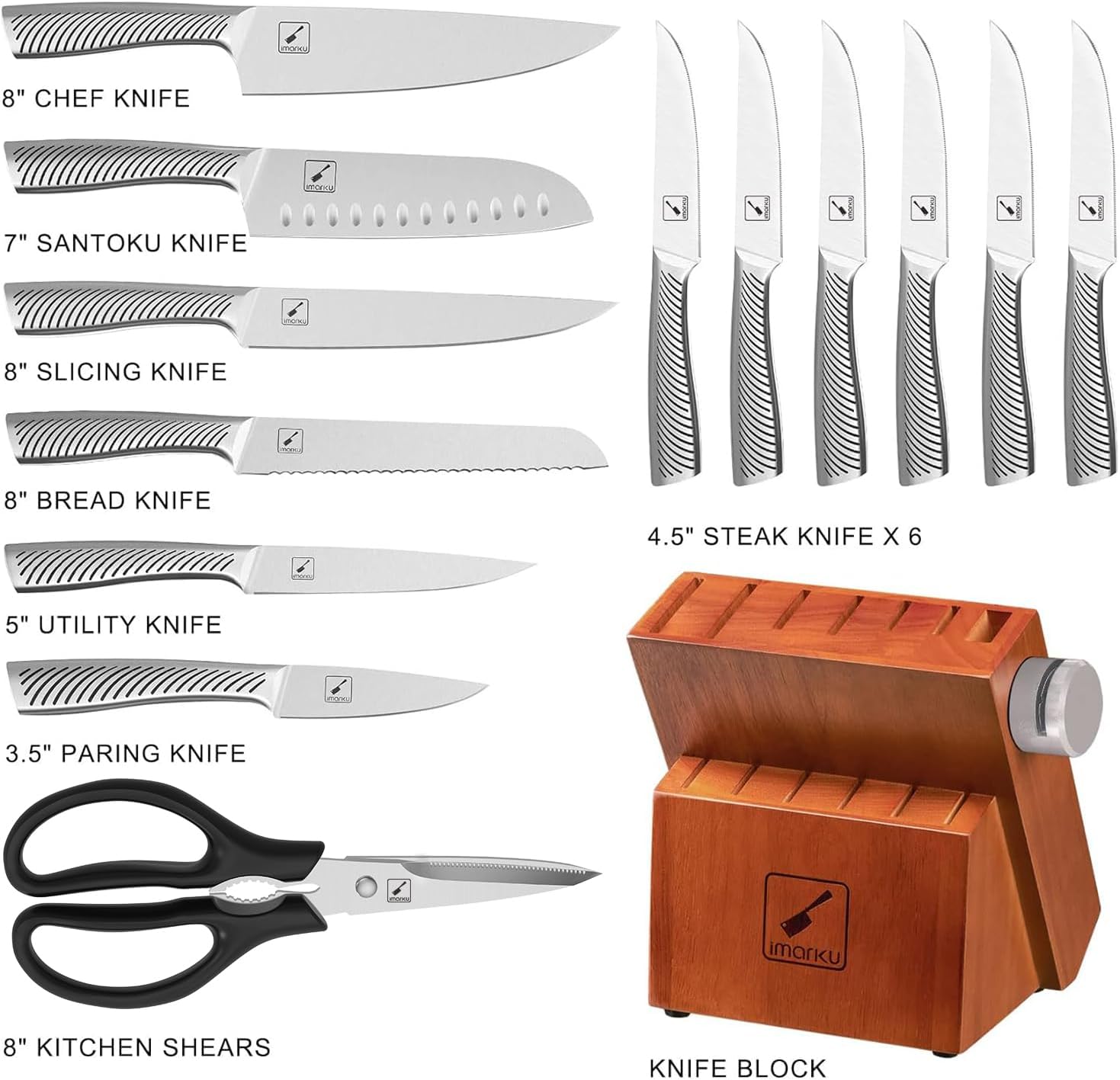 Premium 14-Piece Knife Set for Kitchen
