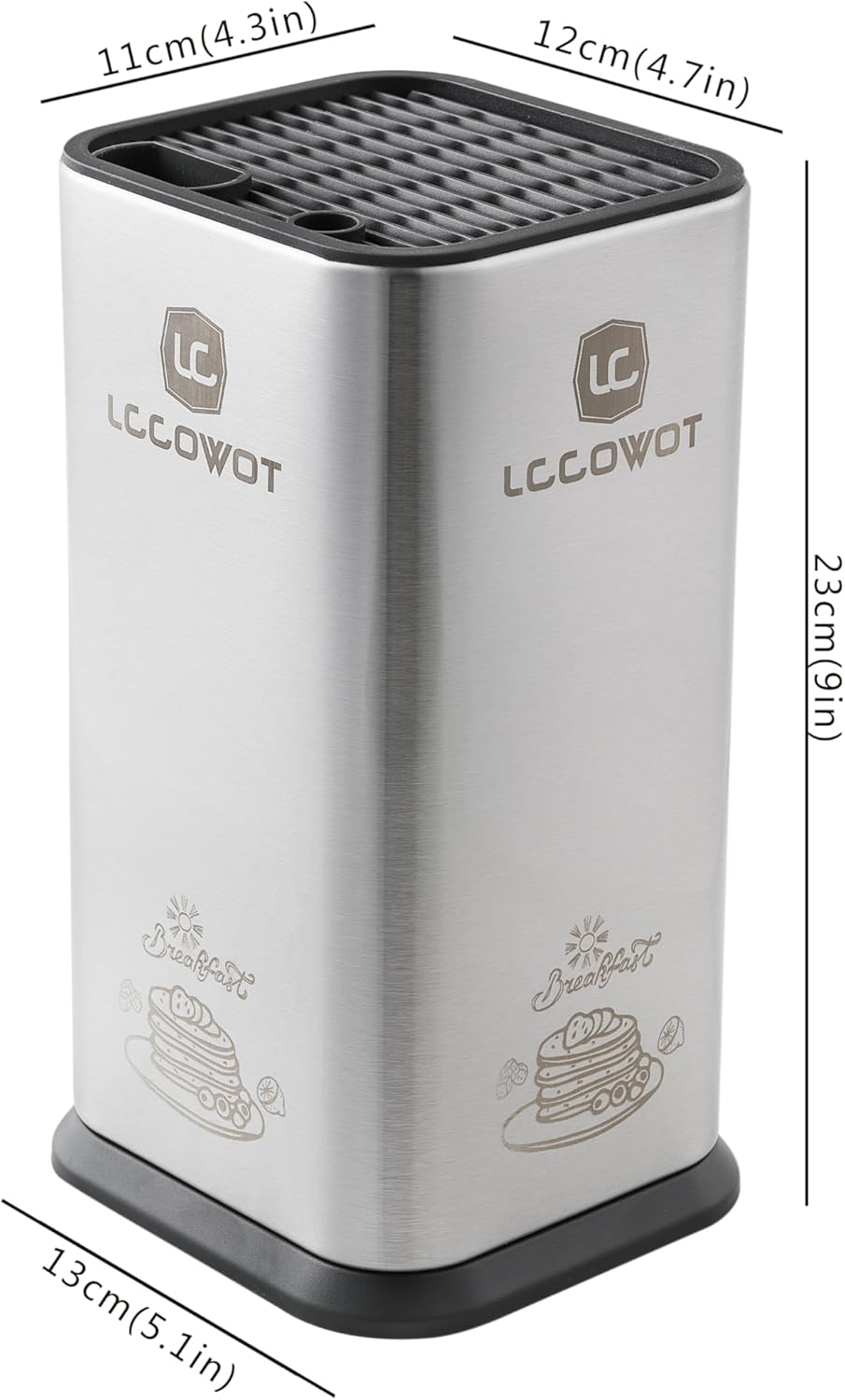 Lccowot Stainless Steel Universal Knife Block